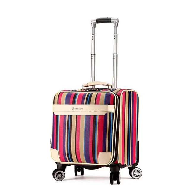 16 Inch Travel Suitcase Case For Women Trolley Travel Bags Spinner Wheels Student Rolling Luggage