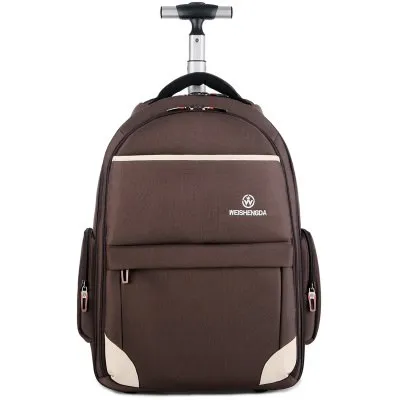 19/21 Inch Wheeled Backpack Rolling Luggage Students Trolley Backpack Travel Multifunctional