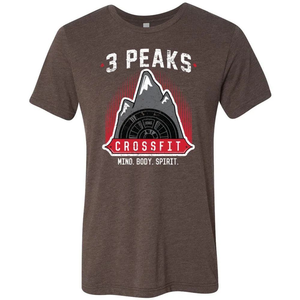 3 Peak CrossFit - 100 - Stacked - Men's Triblend T-Shirt