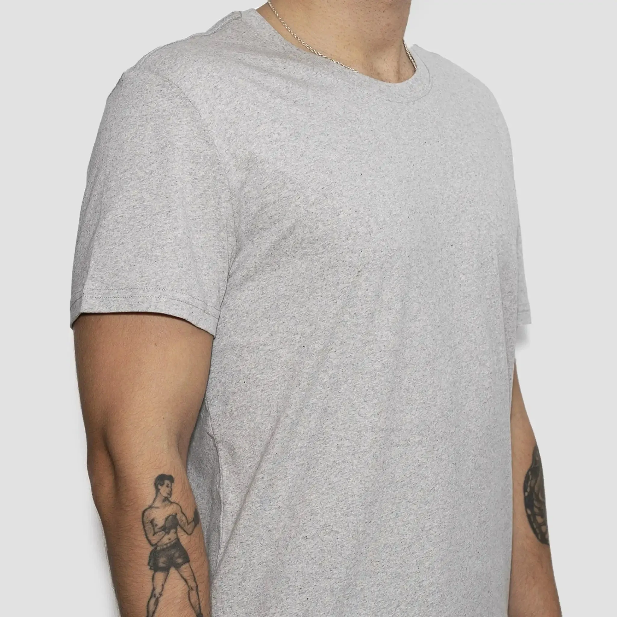 5 Pack | Men’s T-Shirts, Recycled Cotton, Heather Grey