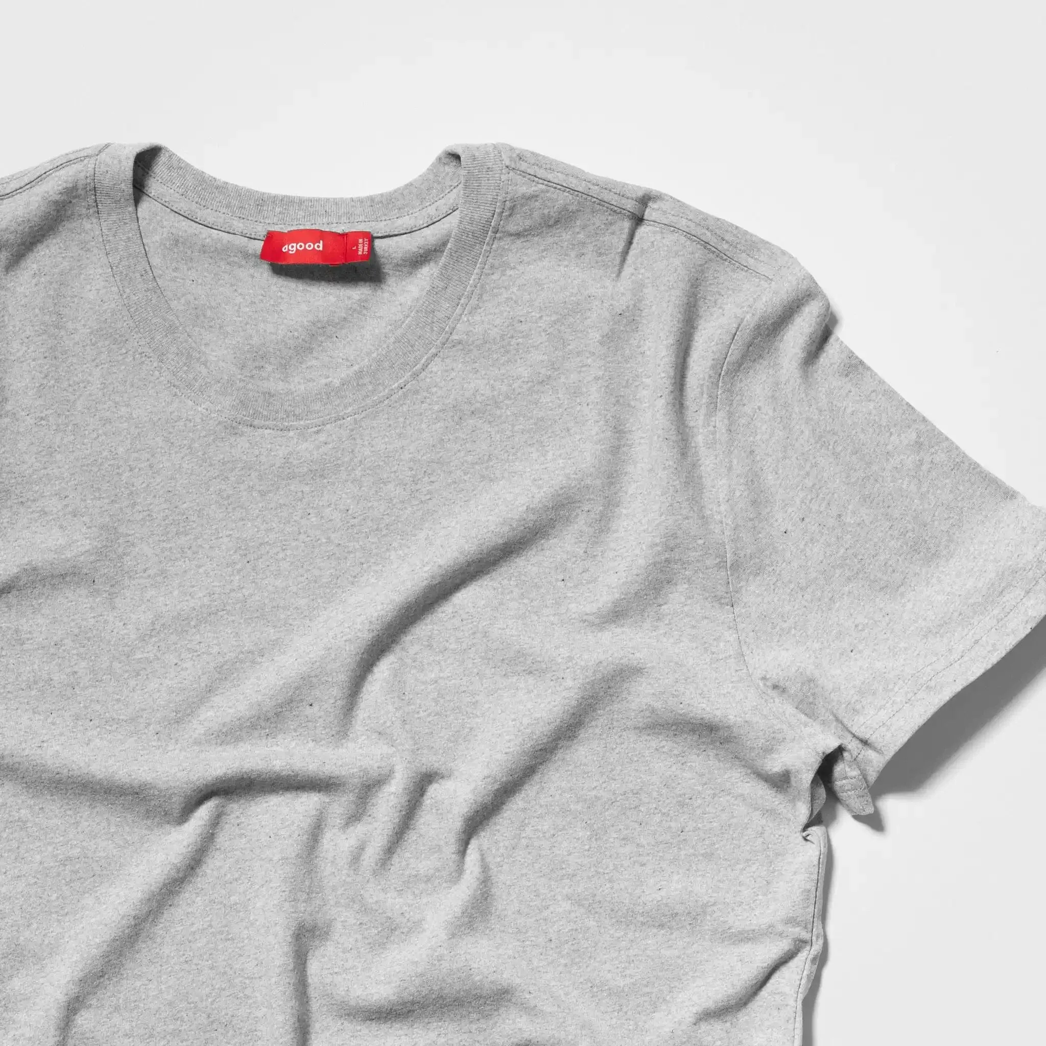 5 Pack | Men’s T-Shirts, Recycled Cotton, Heather Grey