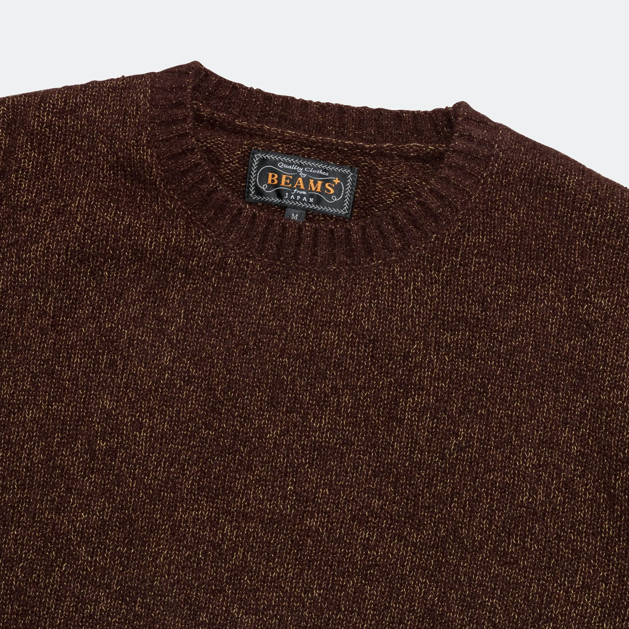 7G Cashmere Silk Crew - Brown