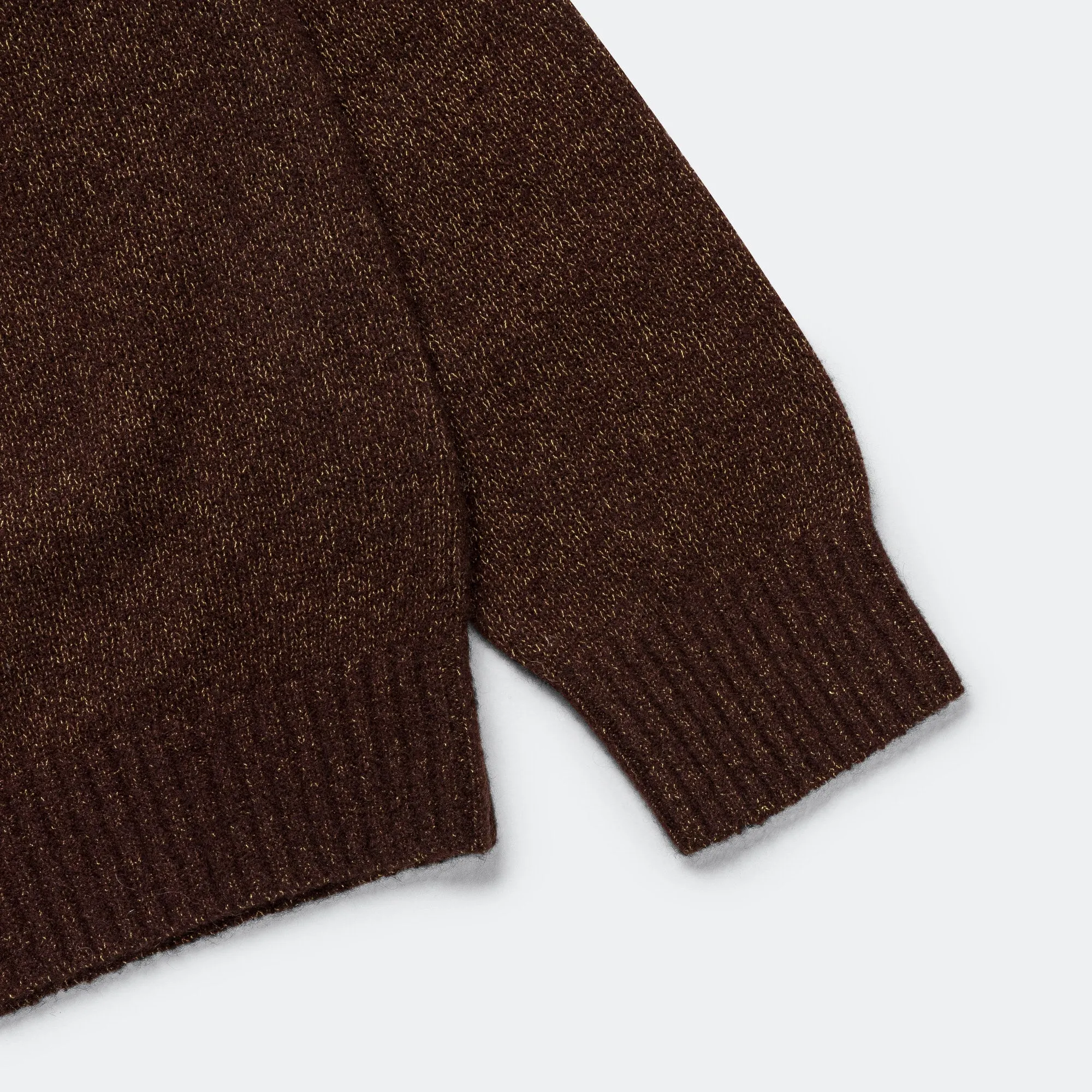 7G Cashmere Silk Crew - Brown