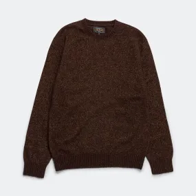 7G Cashmere Silk Crew - Brown