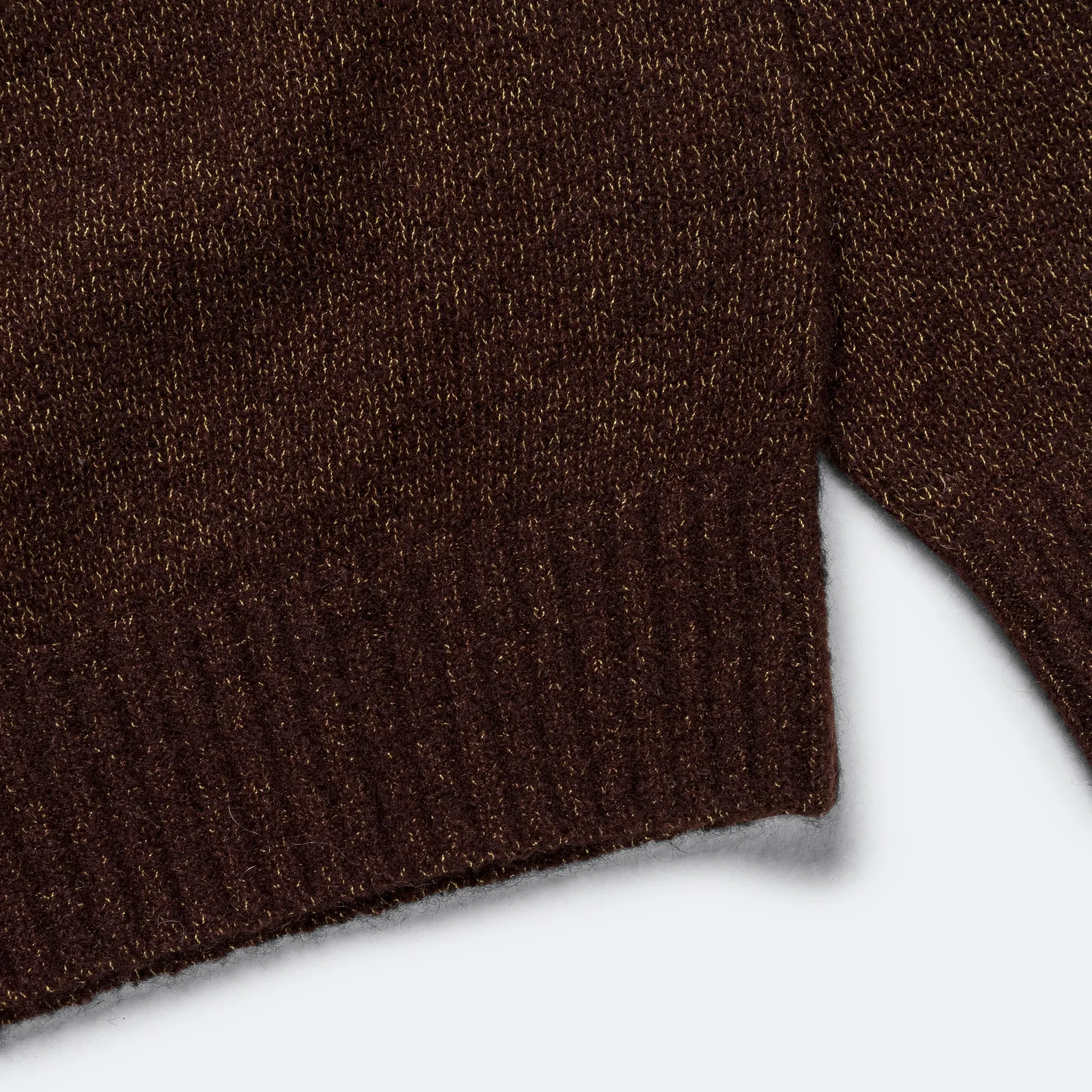 7G Cashmere Silk Crew - Brown