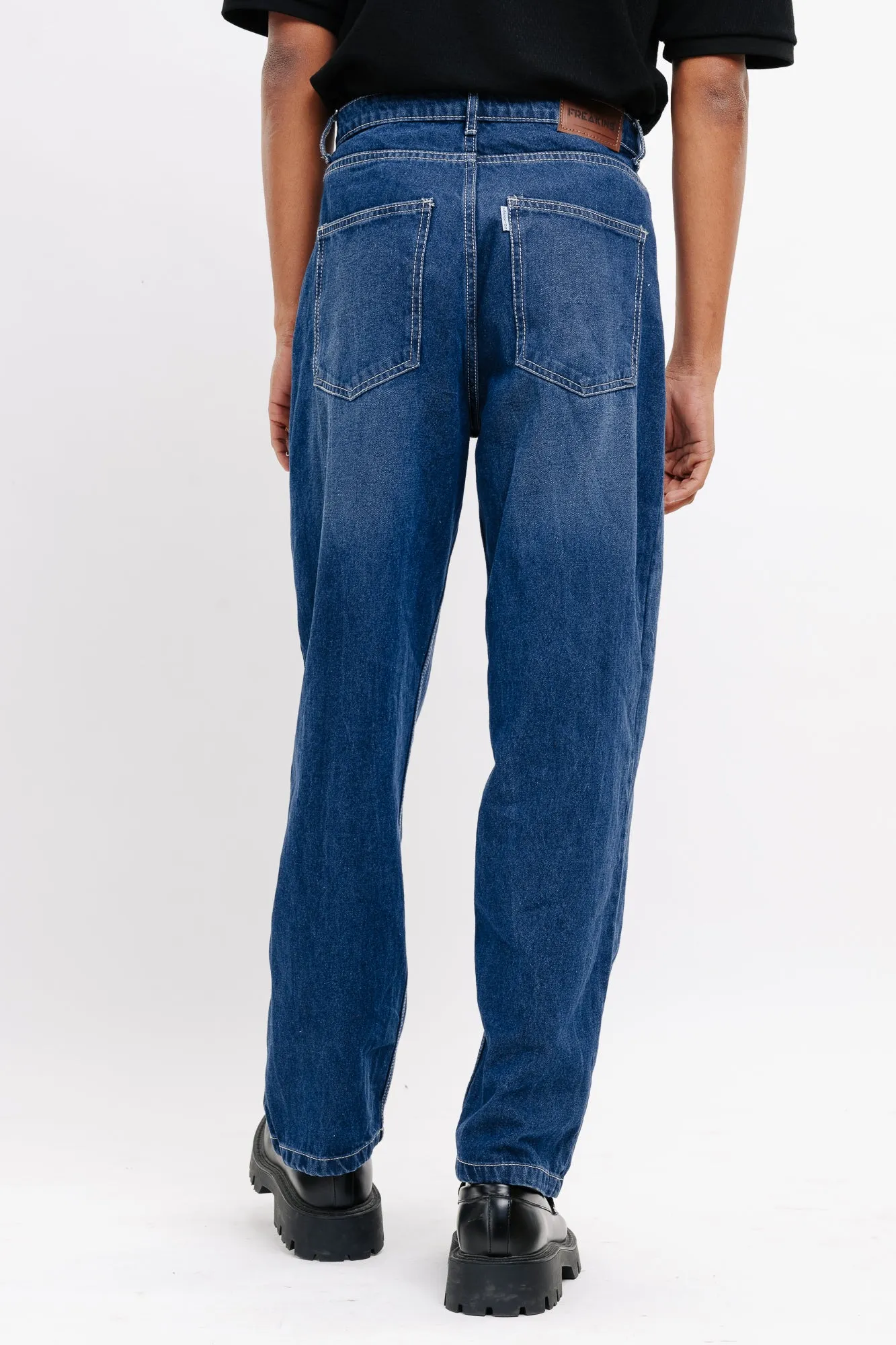 90's Basic Blue Straight Men's Jeans