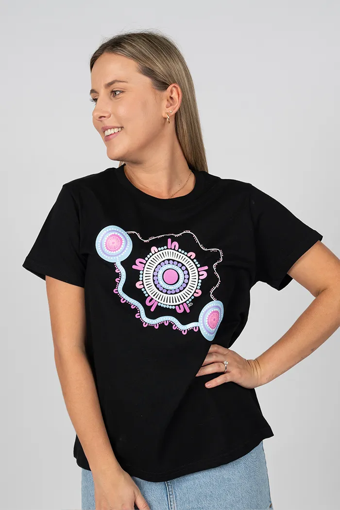 A Woman's Connection Black Cotton Crew Neck Women's T-Shirt