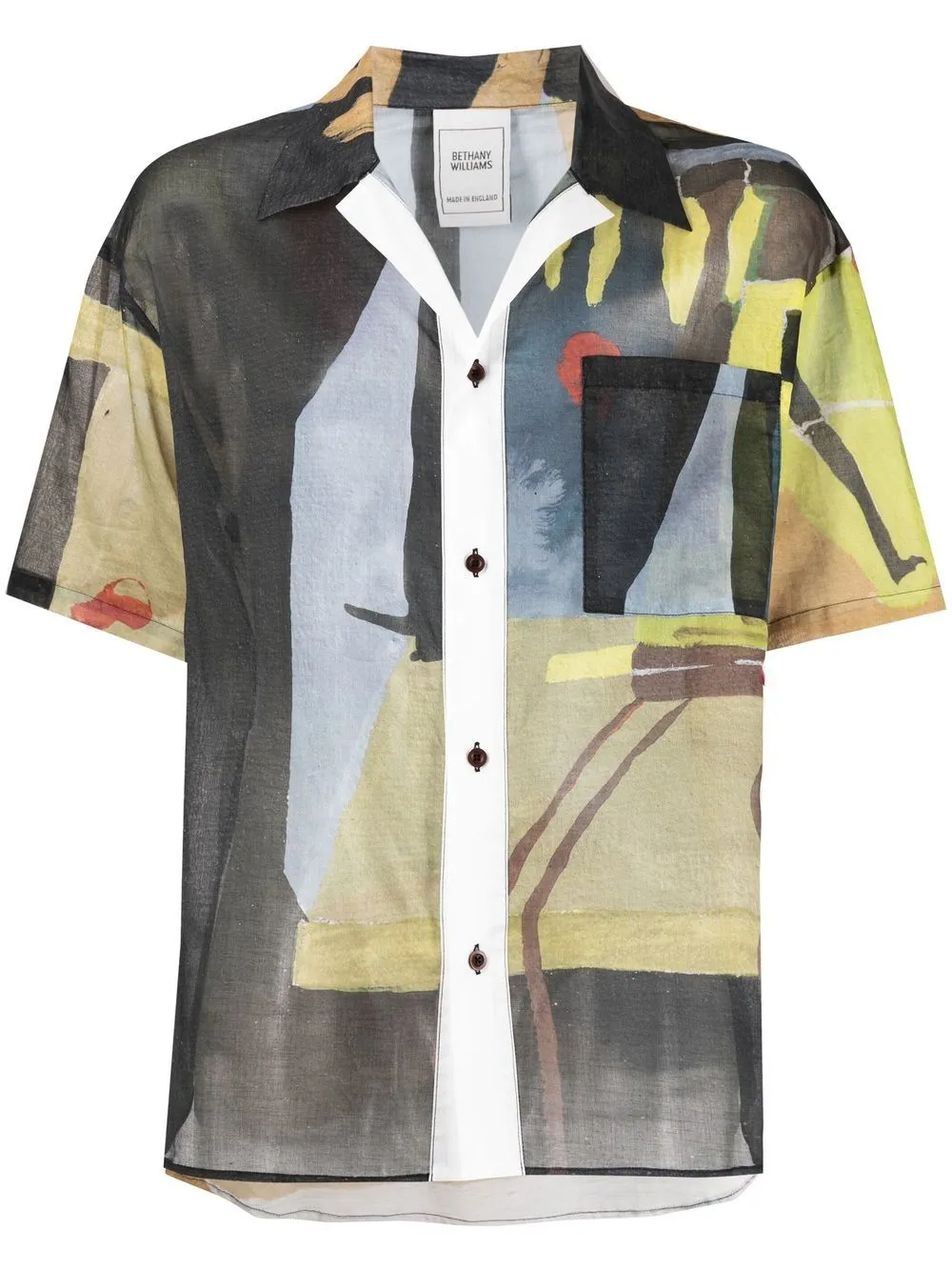 Abstract-Print Short-Sleeve Shirt