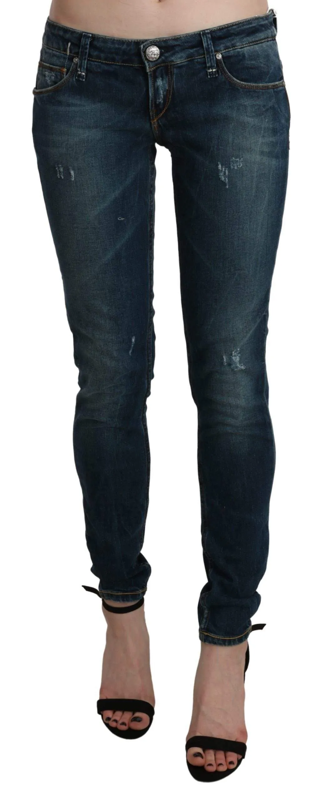 Acht  Washed Low Waist Skinny Denim Jeans