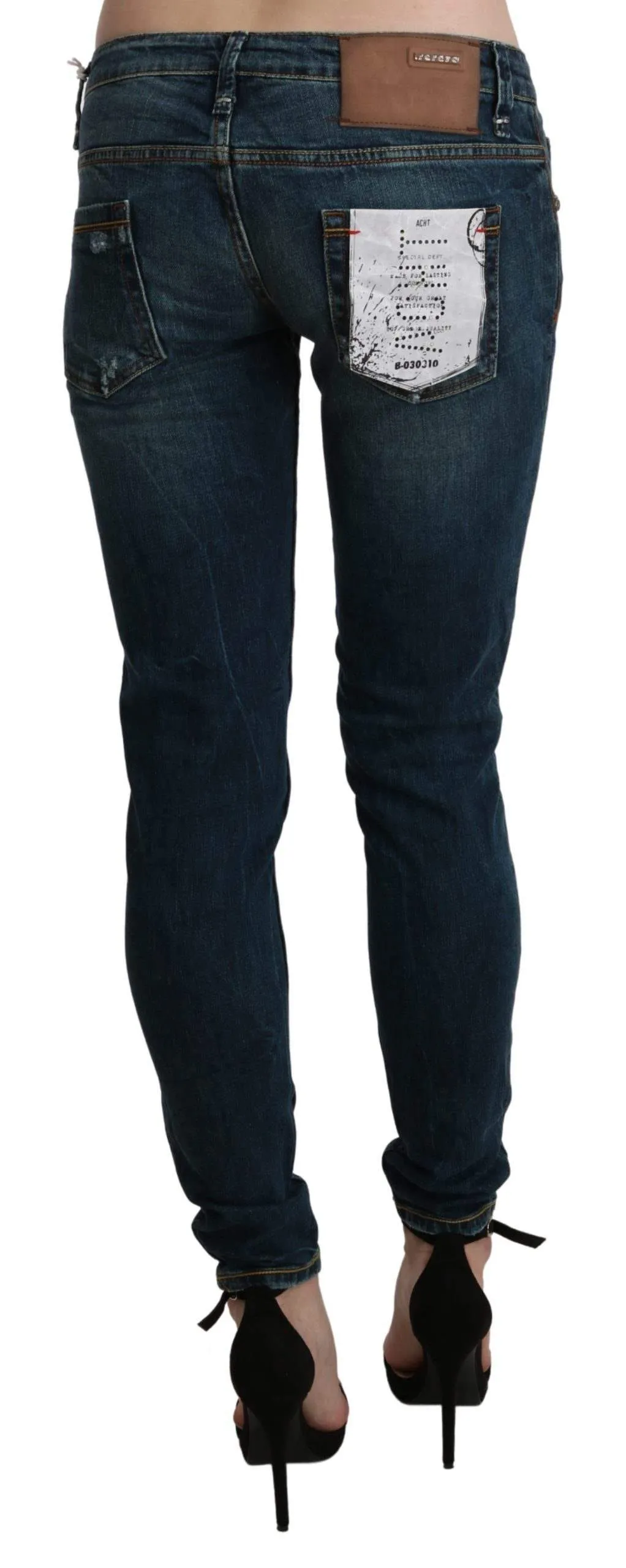 Acht  Washed Low Waist Skinny Denim Jeans