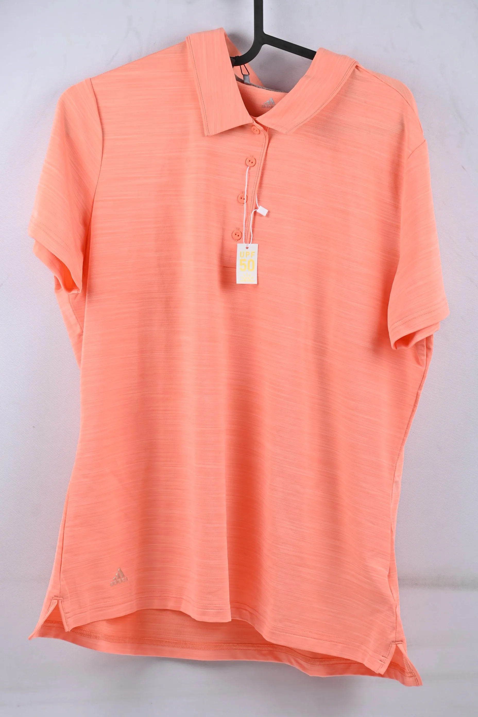 Adidas Ladies Ultimate 365 Polo Shirt / Chalk Coral Heather / Large