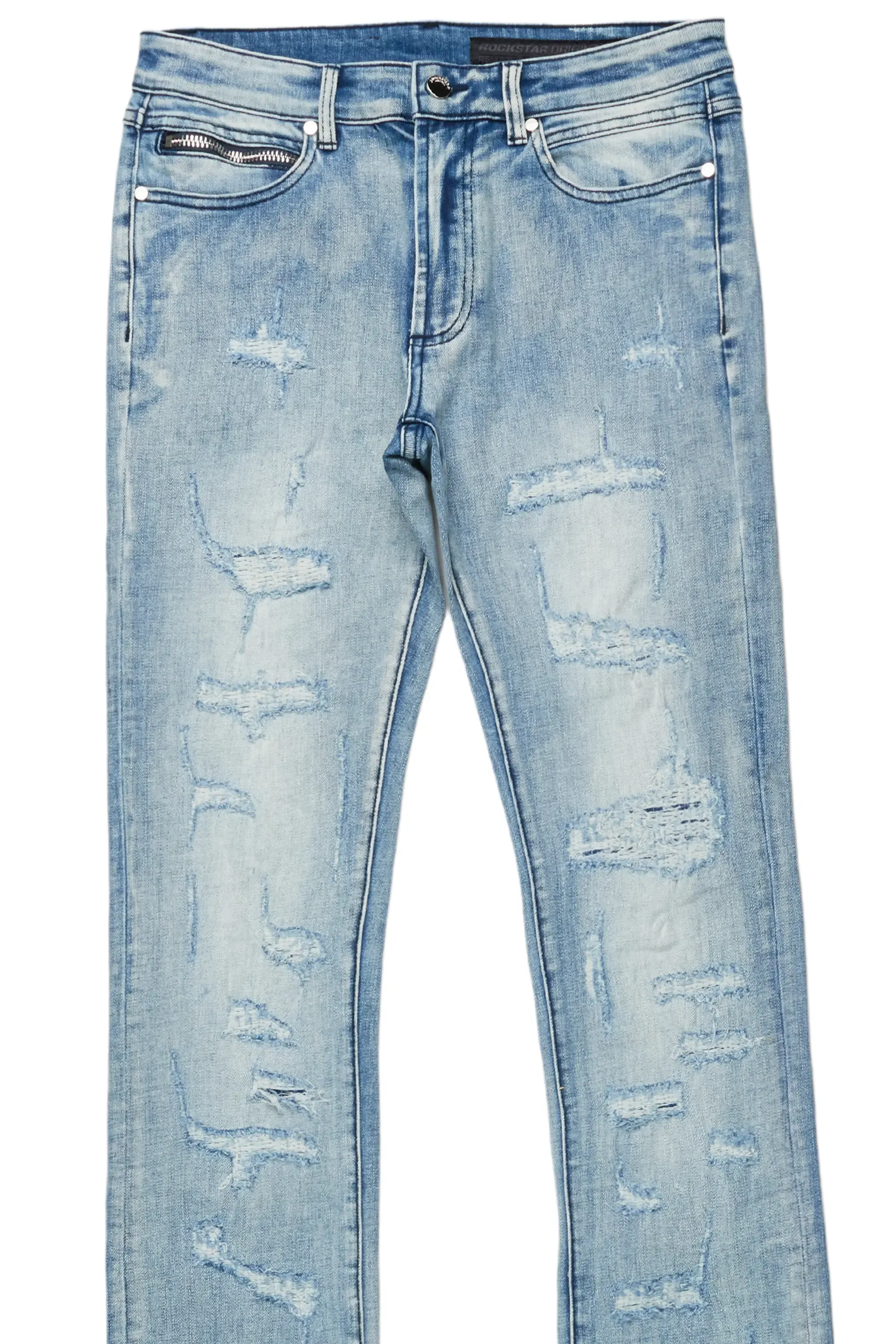 Adler Blue Super Stacked Flare Jean