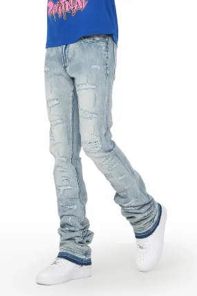 Adler Blue Super Stacked Flare Jean