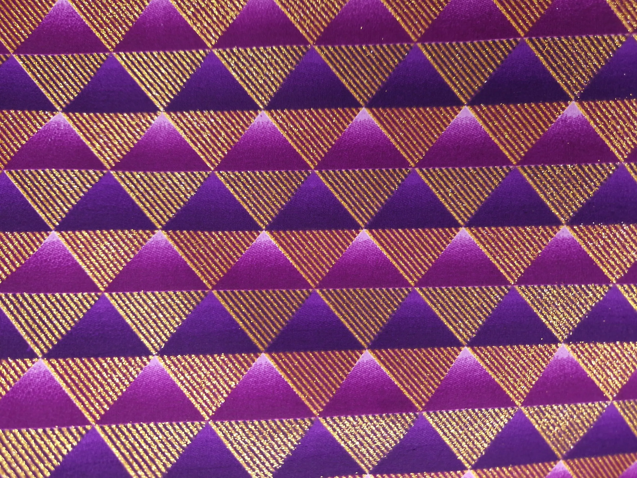 African print fabric - Exclusive Embellished Glitter effects 100% cotton - PO-5002 Gold Purple