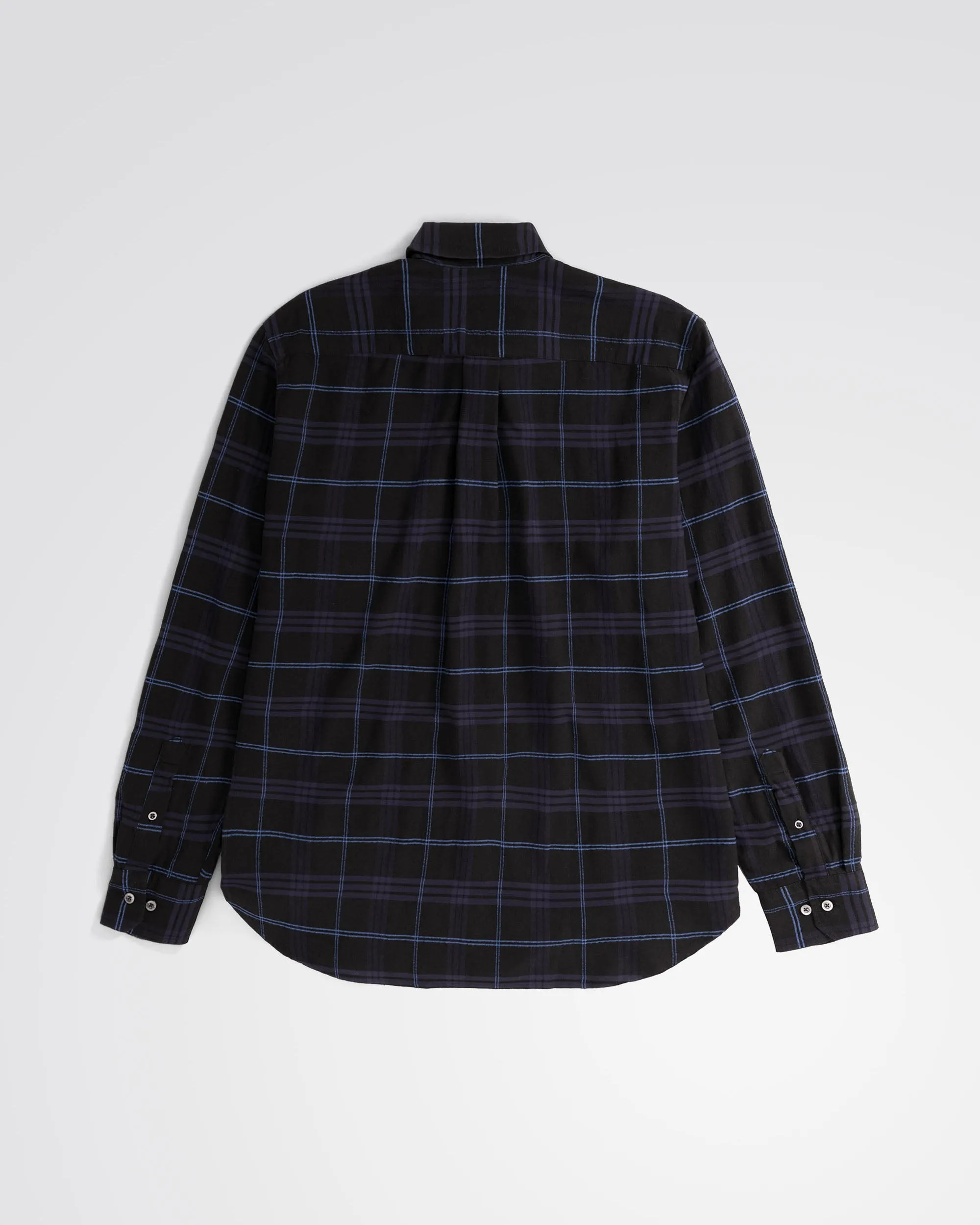 Algot Relaxed Textured Check Shirt - Navy