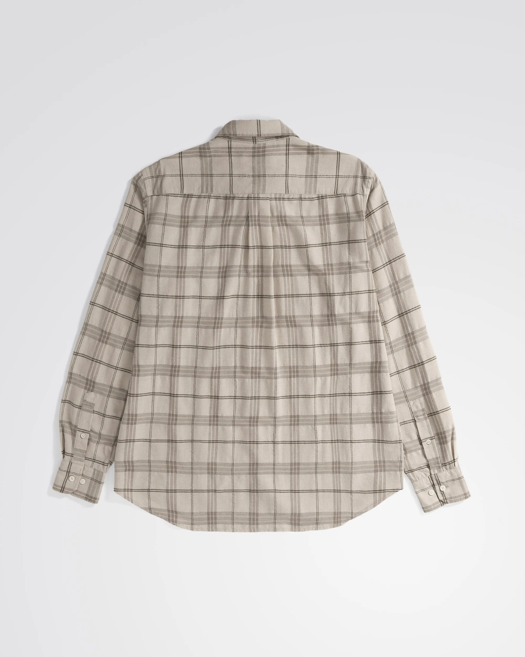 Algot Relaxed Textured Check Shirt - Oatmeal