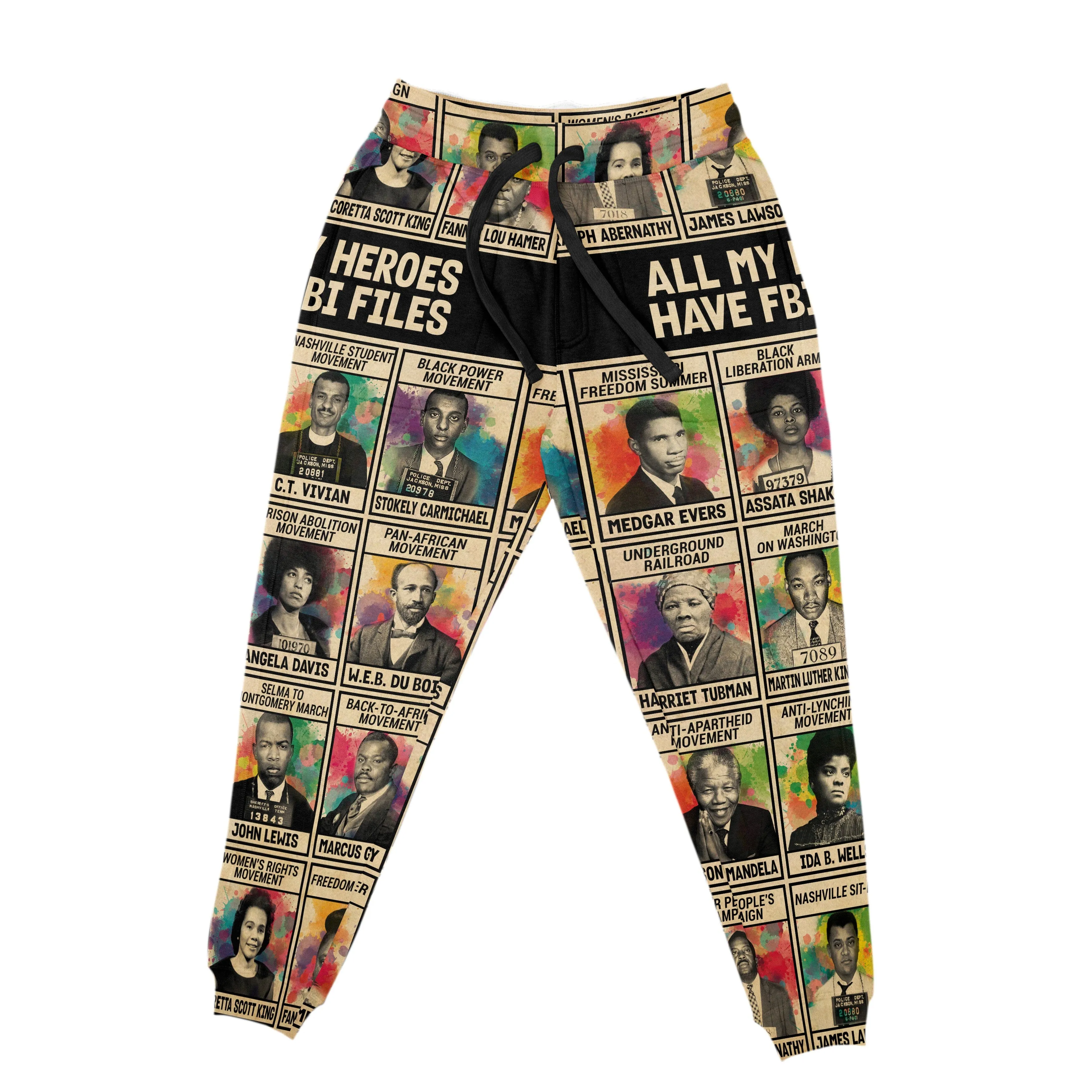 All My Heroes Have FBI Files All-over Hoodie And Joggers Set