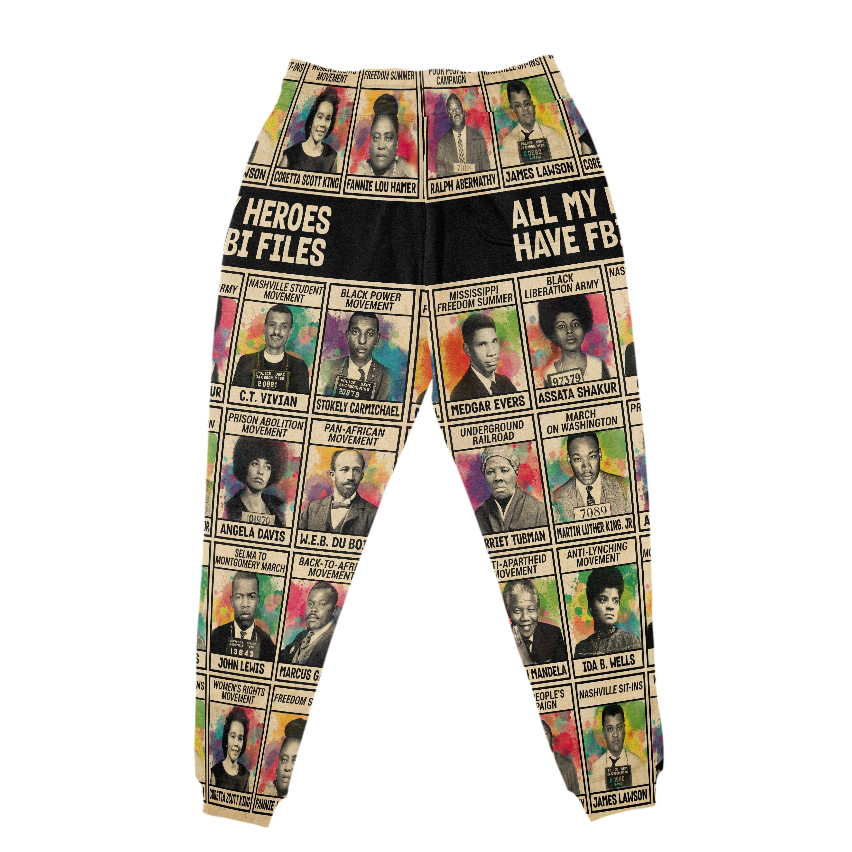 All My Heroes Have FBI Files All-over Hoodie And Joggers Set