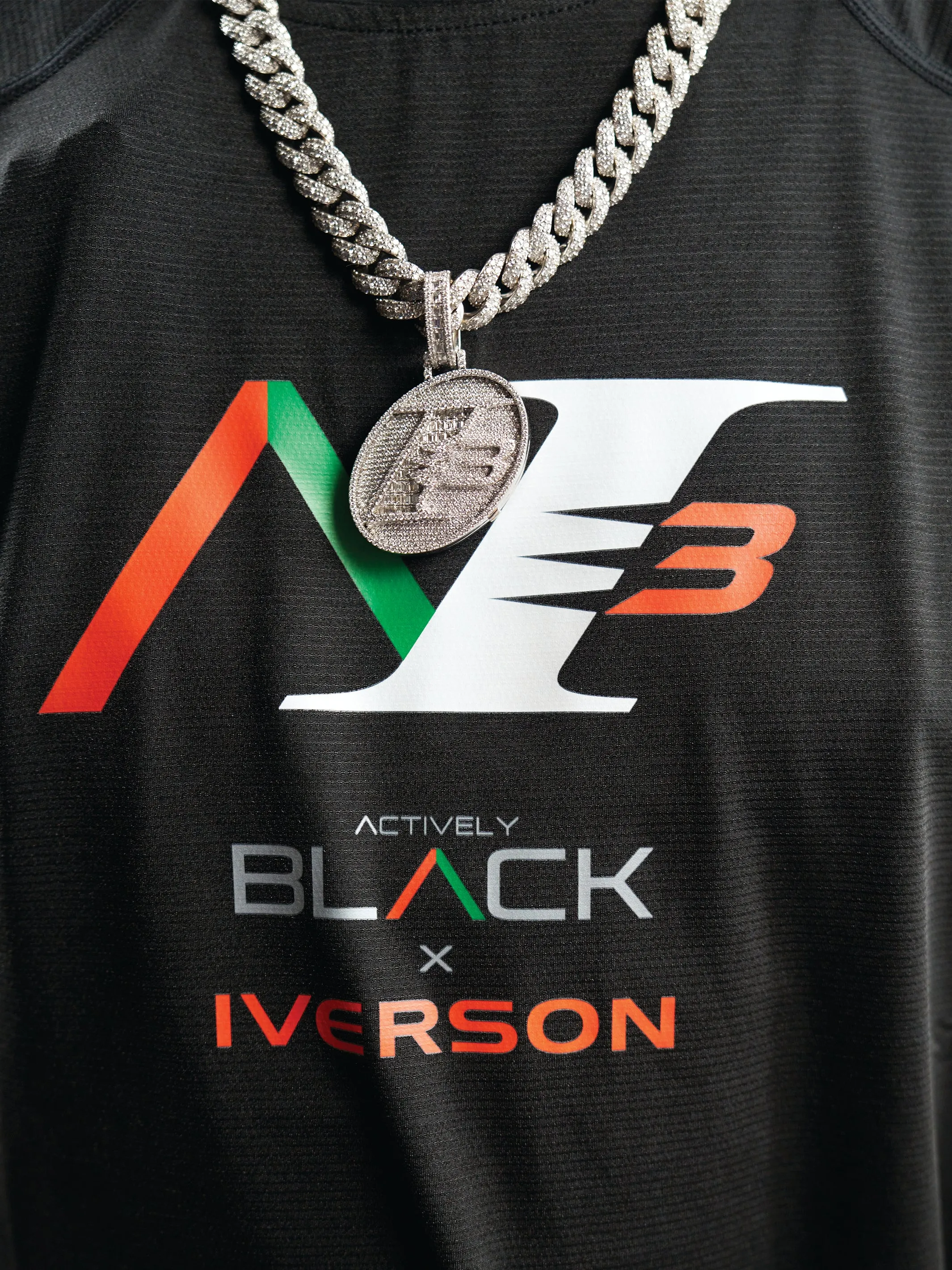 Allen Iverson x Actively Black Logo Shirt