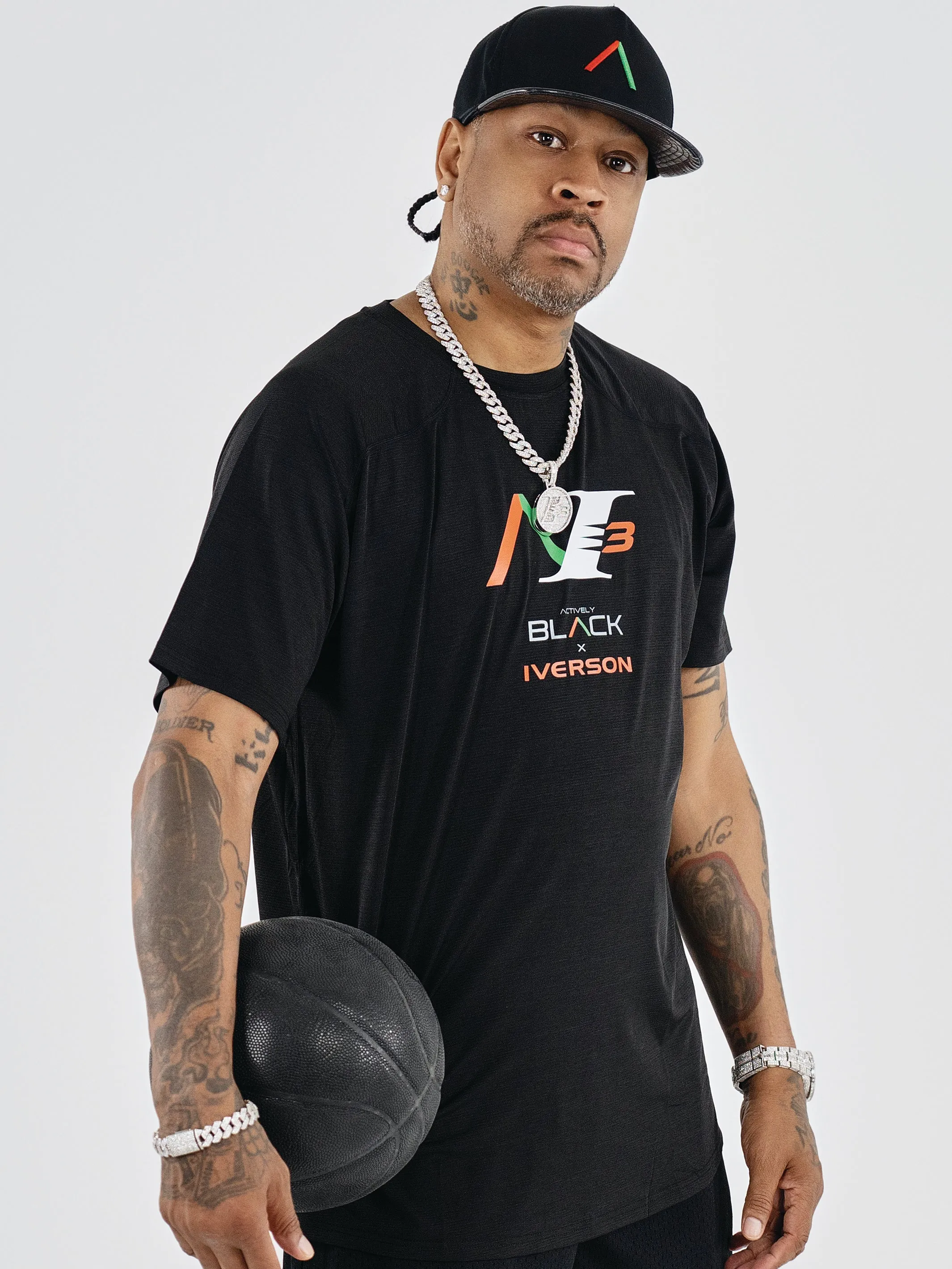 Allen Iverson x Actively Black Logo Shirt