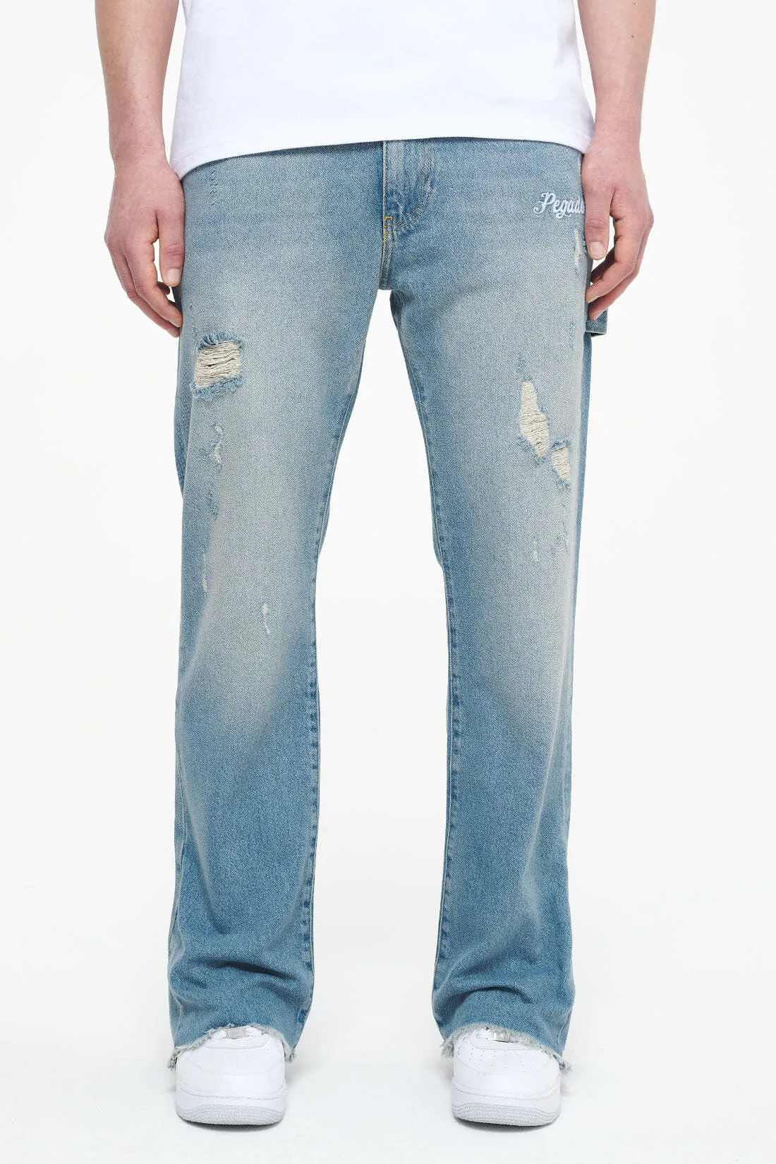 Alma Flared Jeans Washed Light Blue