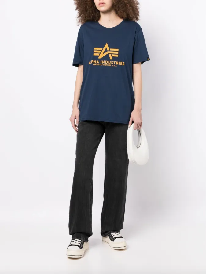 Alpha Industries logo-print detail t-shirt