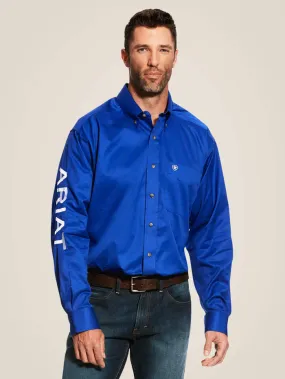 Ariat 10017498 Mens Team Logo Twill Classic Fit Shirt Ultramarine Blue