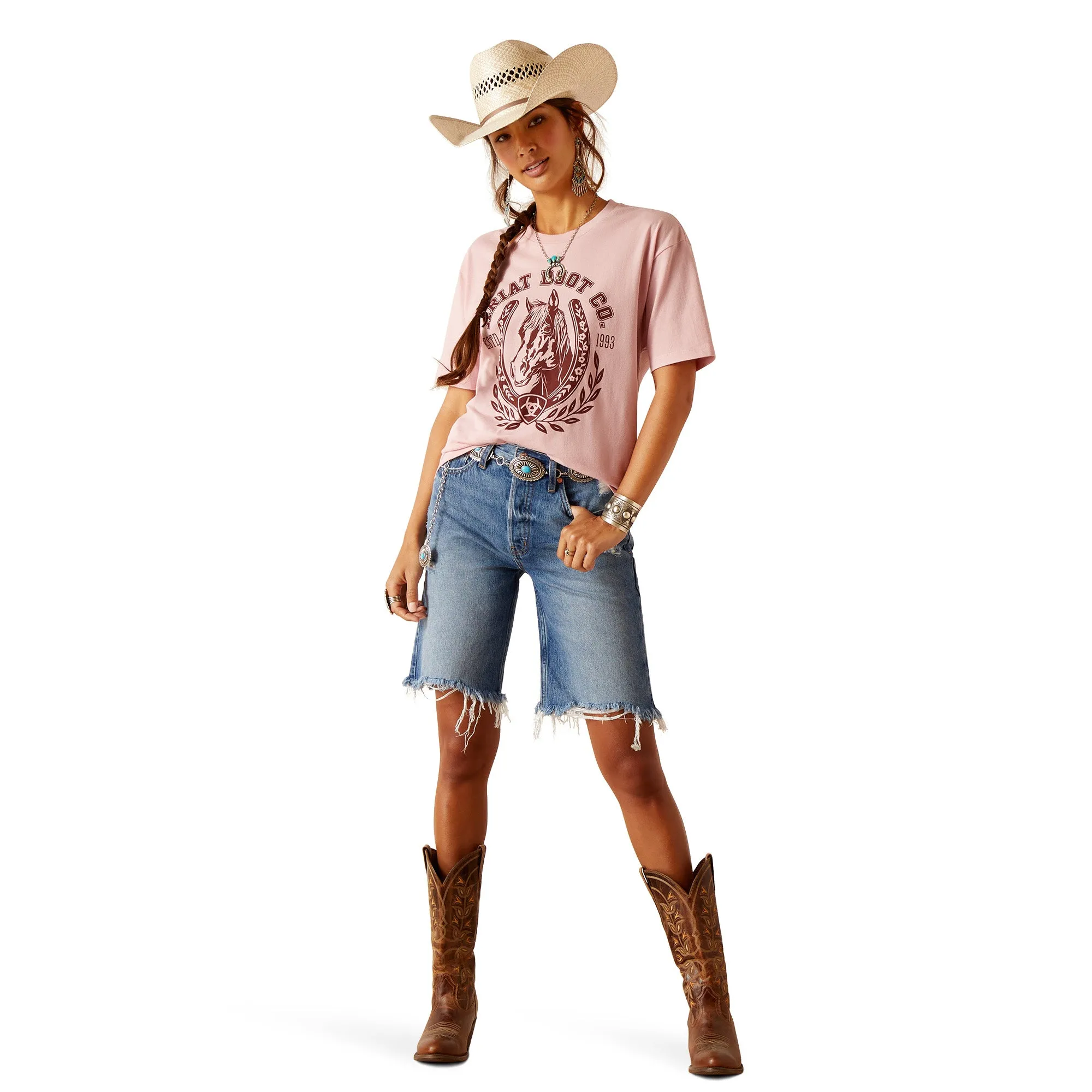 Ariat Women's Horse U T-Shirt Dusty Pink