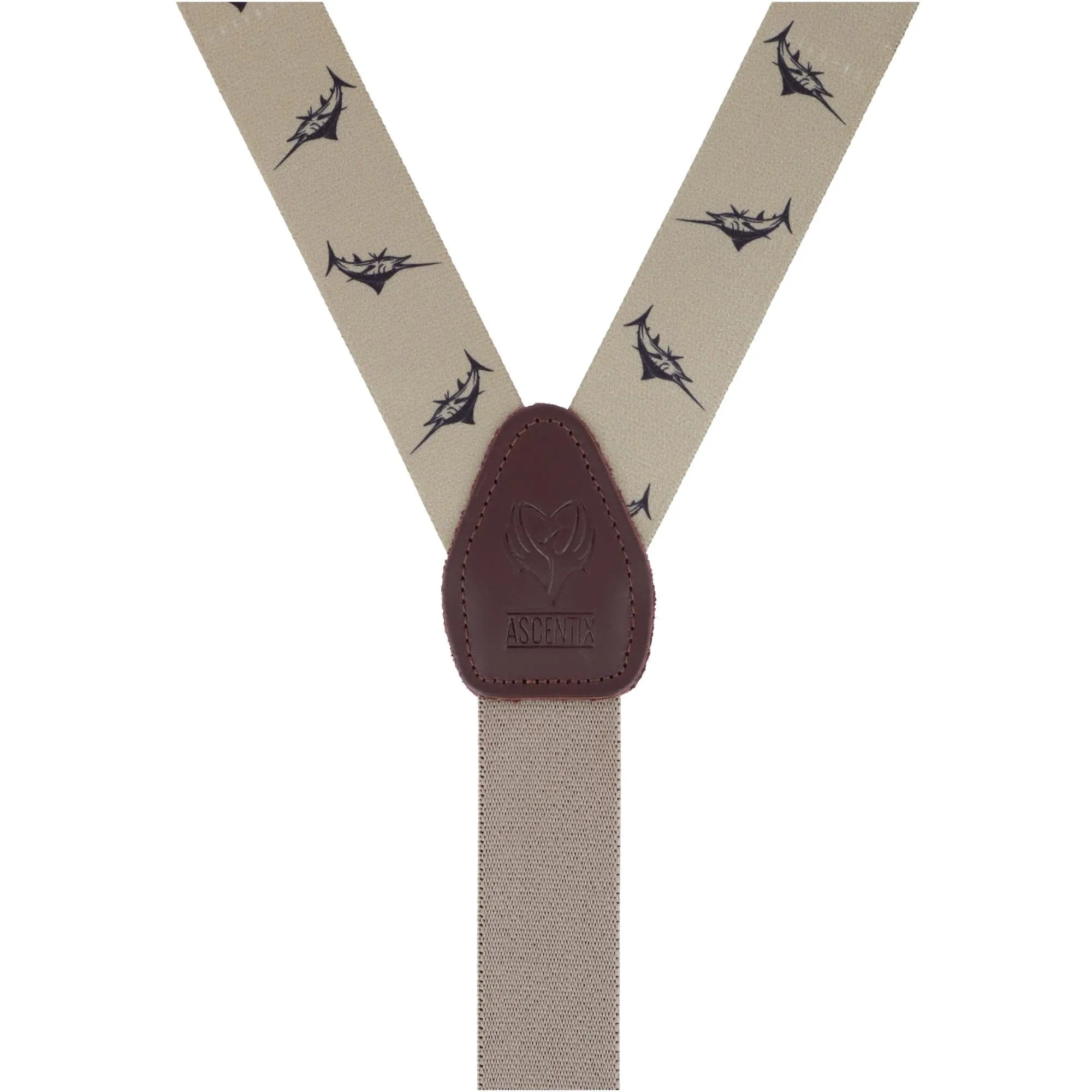 Ascentix Marlin Fish Print Clip End Suspenders