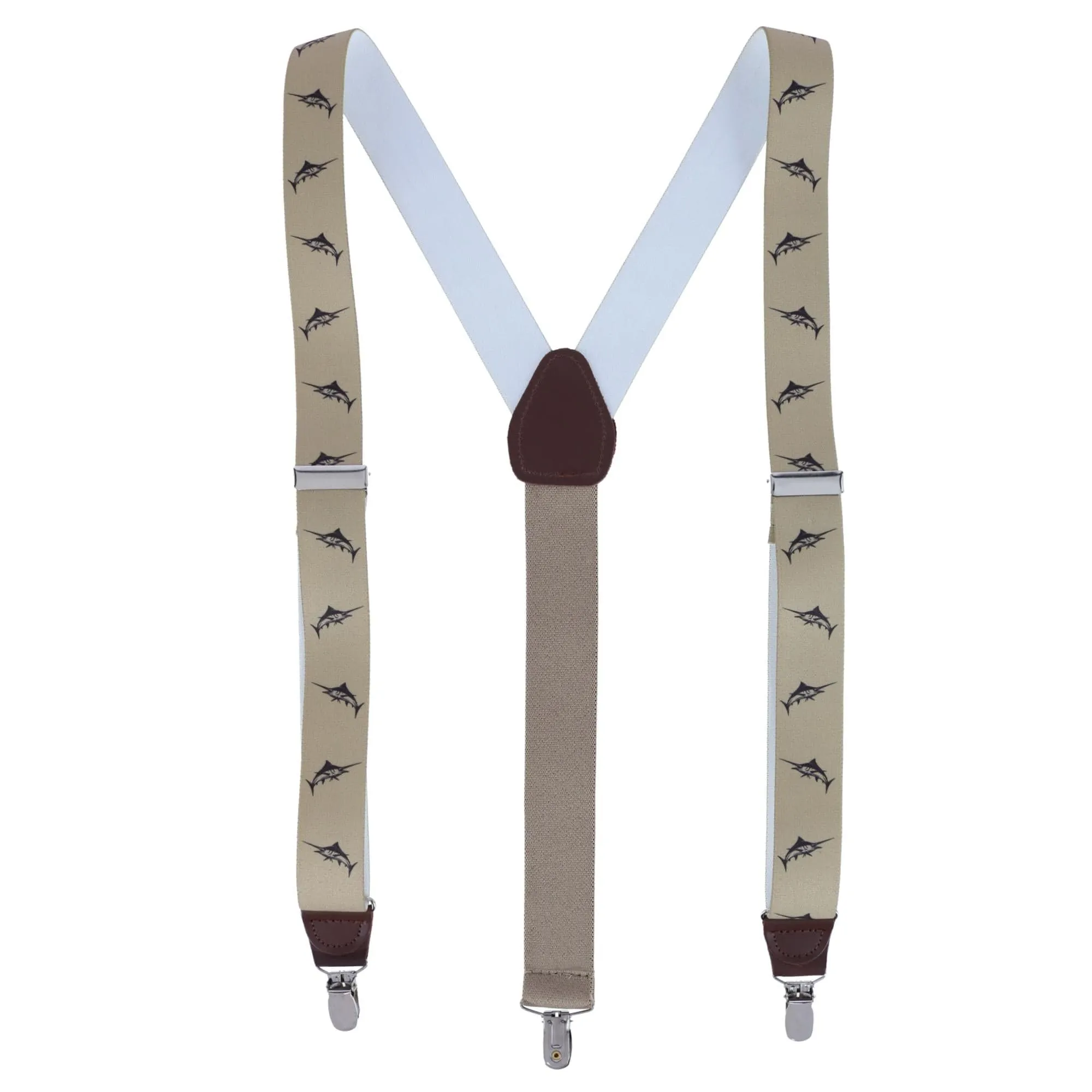 Ascentix Marlin Fish Print Clip End Suspenders