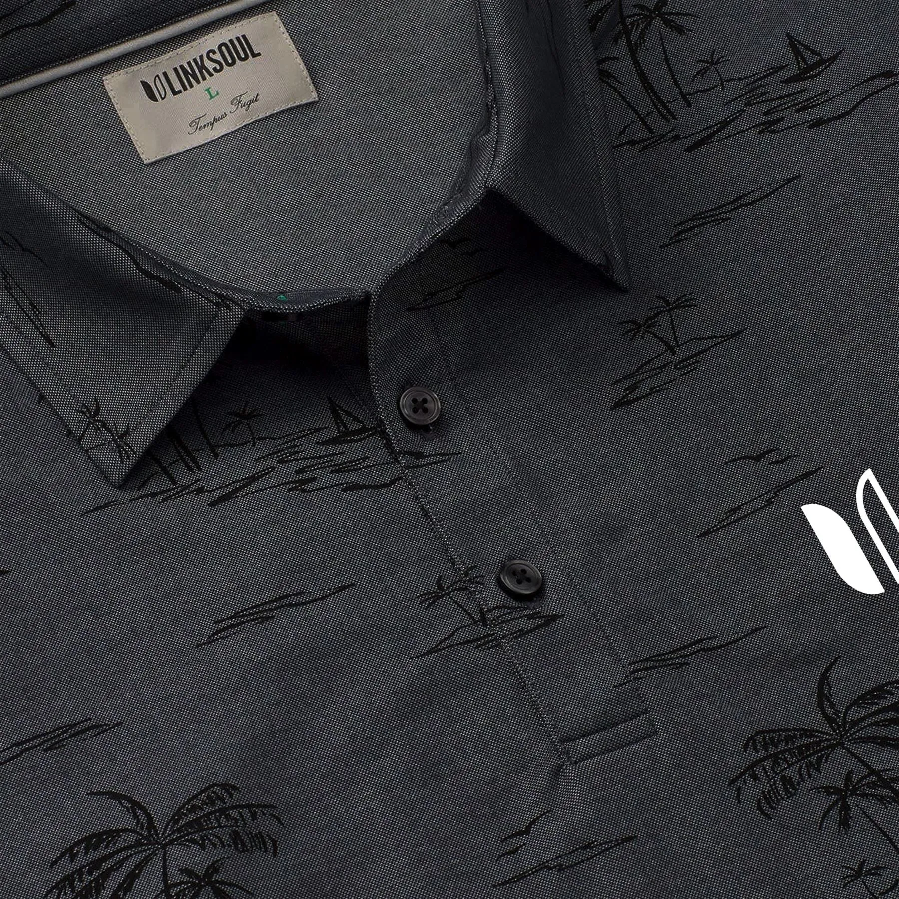 Astoria Print Polo Vintage Black Islands - SS23