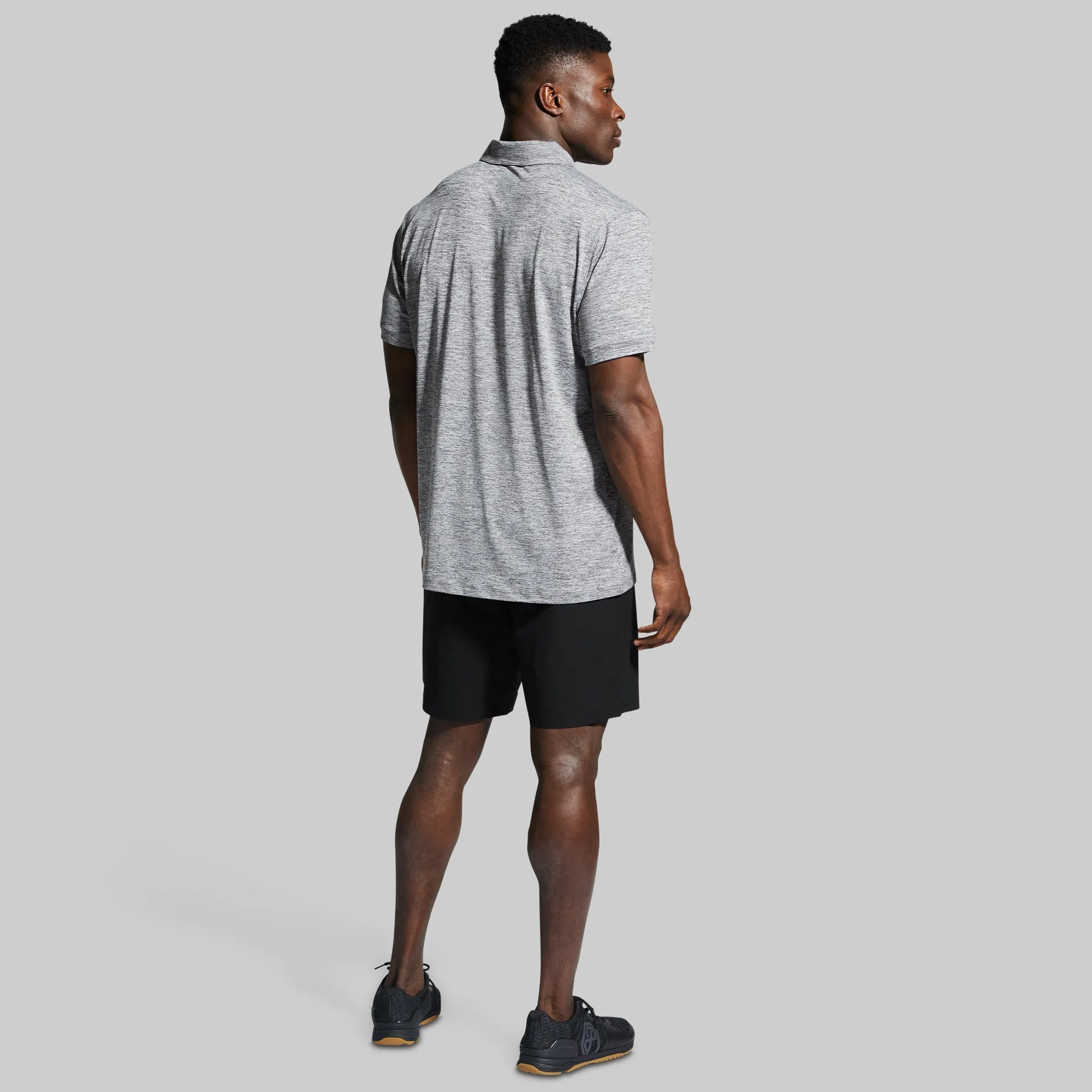 Athleisure Polo (Heather Grey)