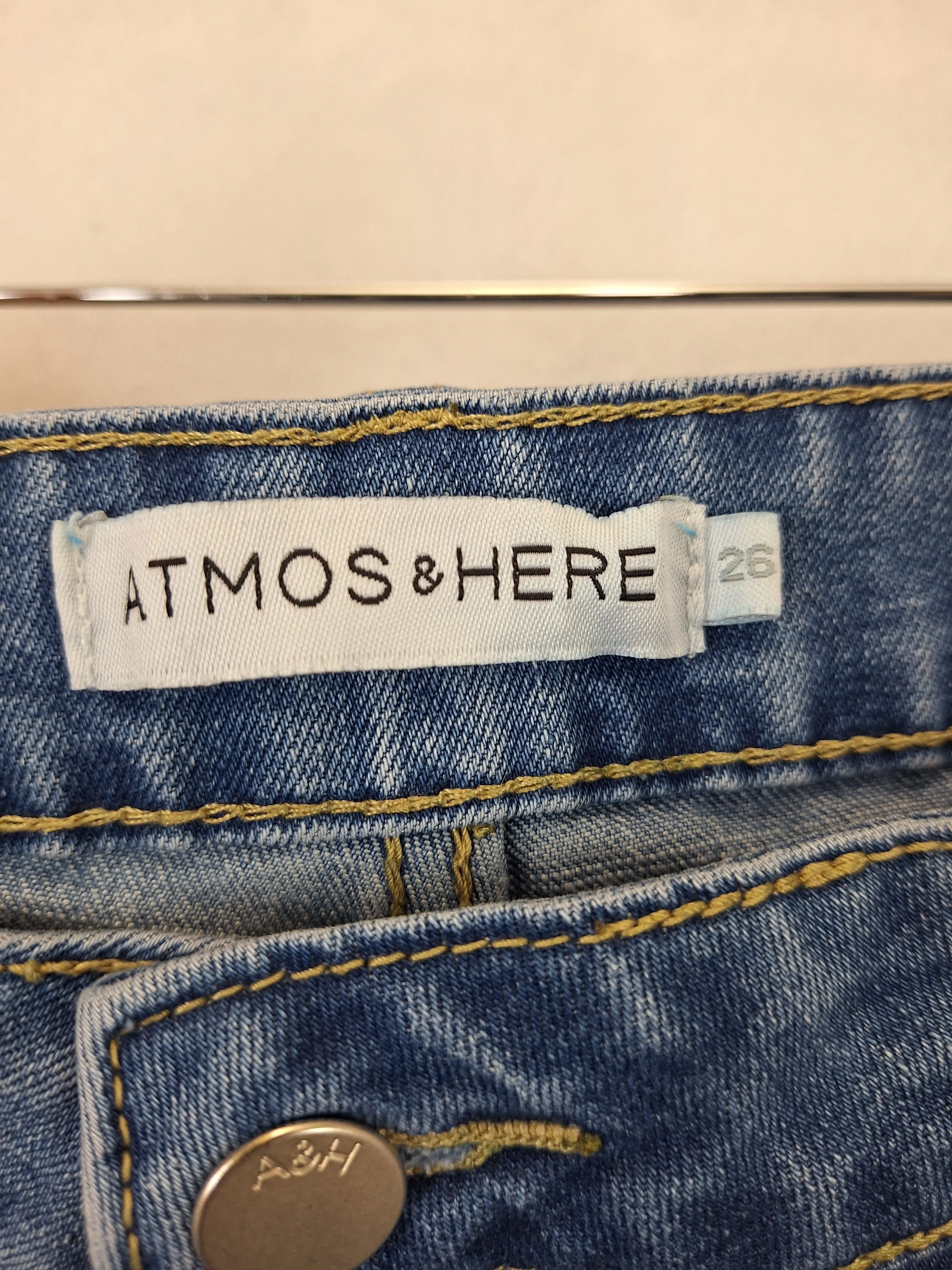 Atmos & Here Essential Raw Hem Jeans Size 8