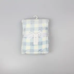 BABY BLUE STRIPE PRINT PLUSH FLEECE WITH SHERPA WRAP  (75x100c) (PK6)G13071