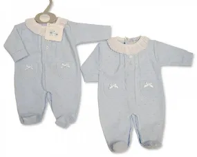 Baby Boys Cotton All in One with Lace and Bows (0-9 Months) Bw-13-381