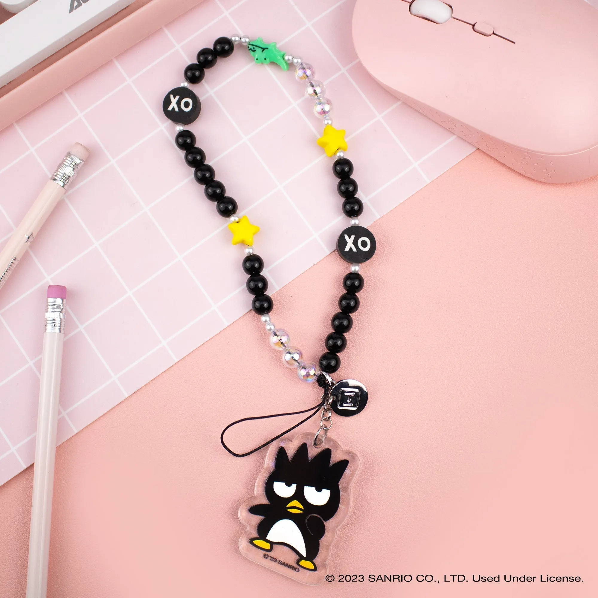 Badtz-maru Beaded Charm Mobile Phone Wrist Strap