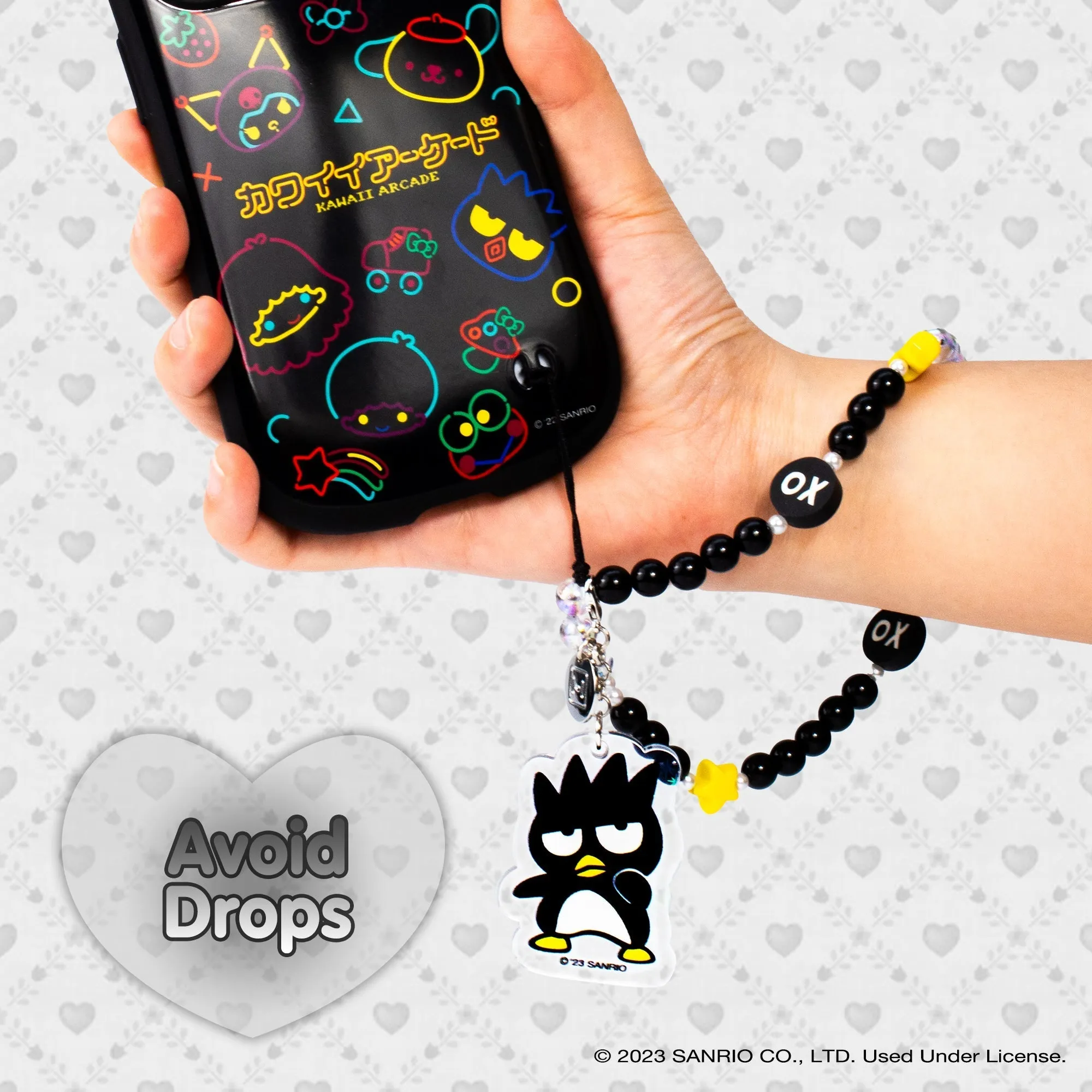 Badtz-maru Beaded Charm Mobile Phone Wrist Strap