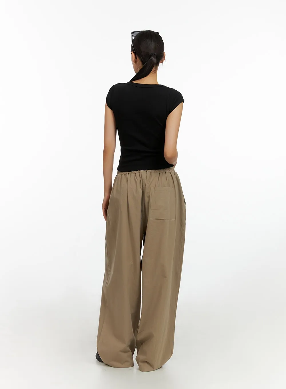 Banded Wide Leg Trousers IL409