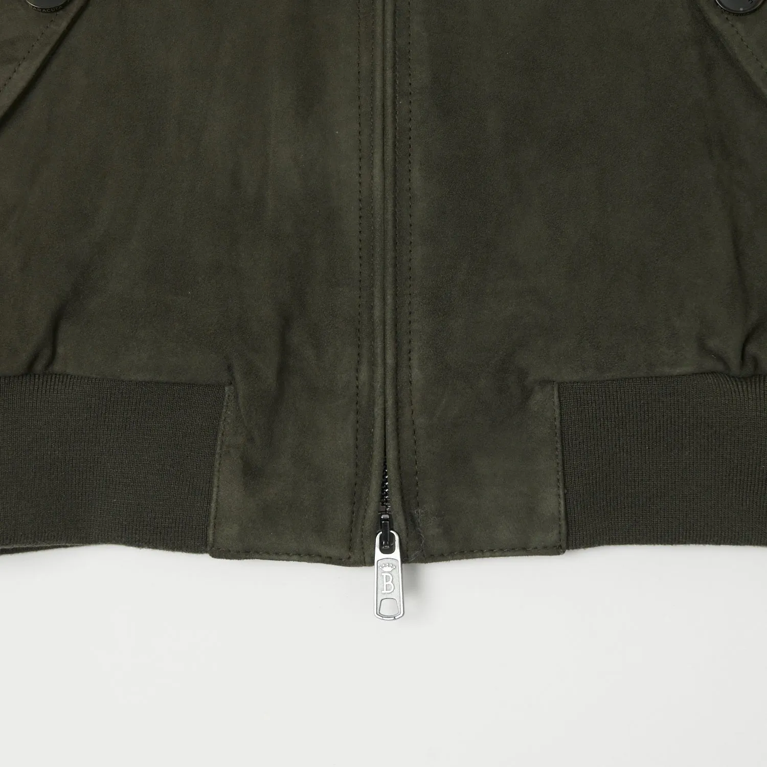 Baracuta G9 Suede Harrington Jacket - Green