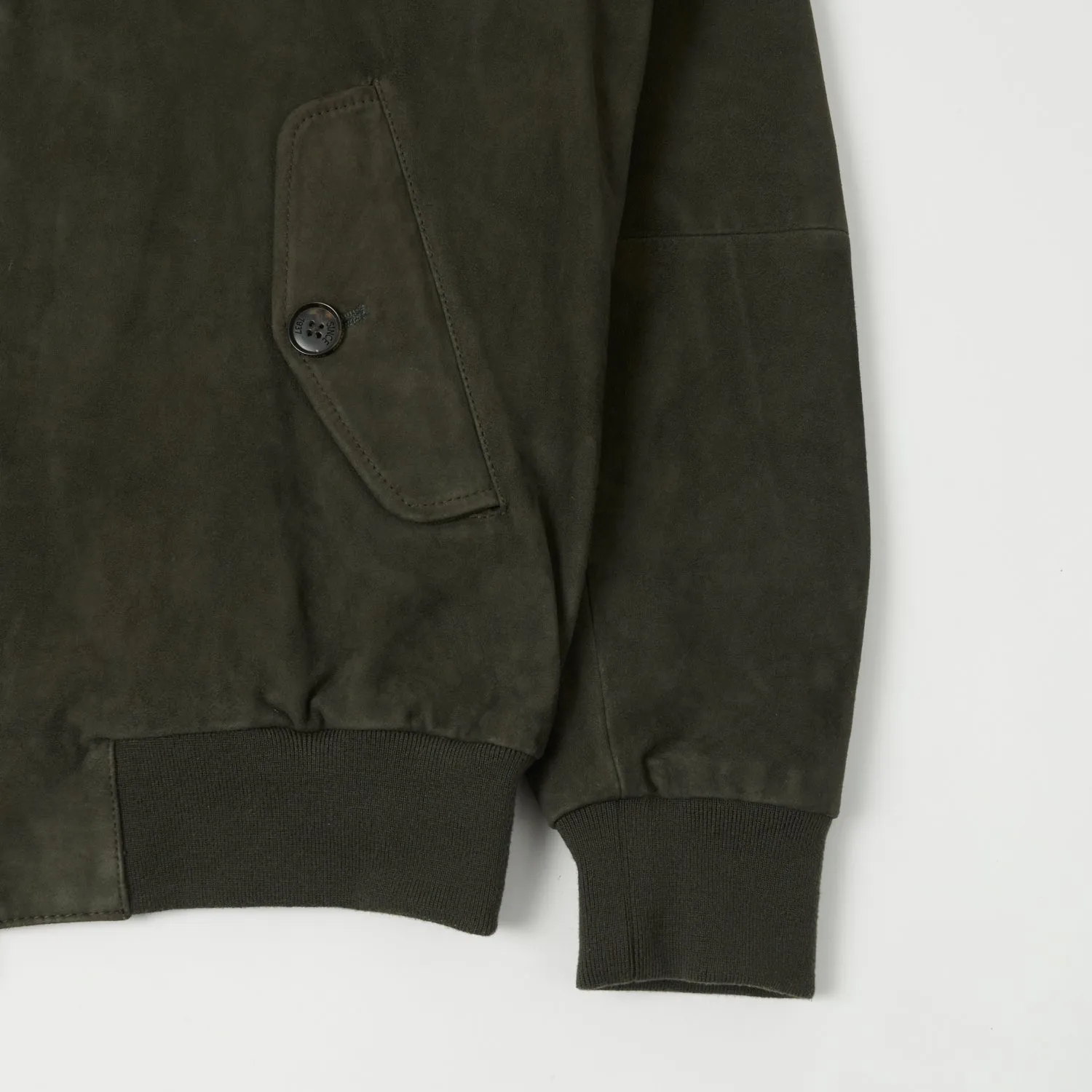 Baracuta G9 Suede Harrington Jacket - Green