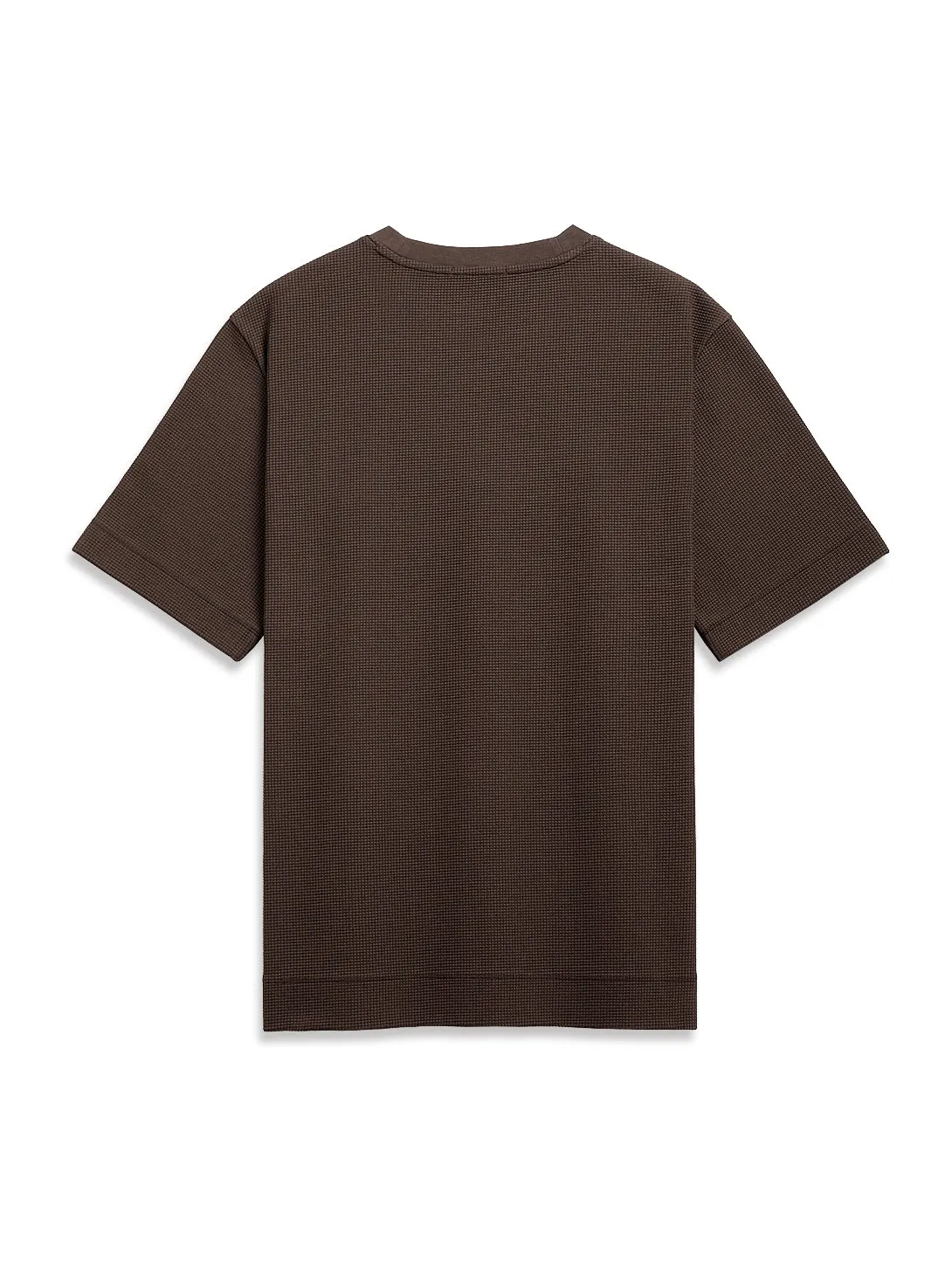 Baseile Waffle Tee Dk Brown