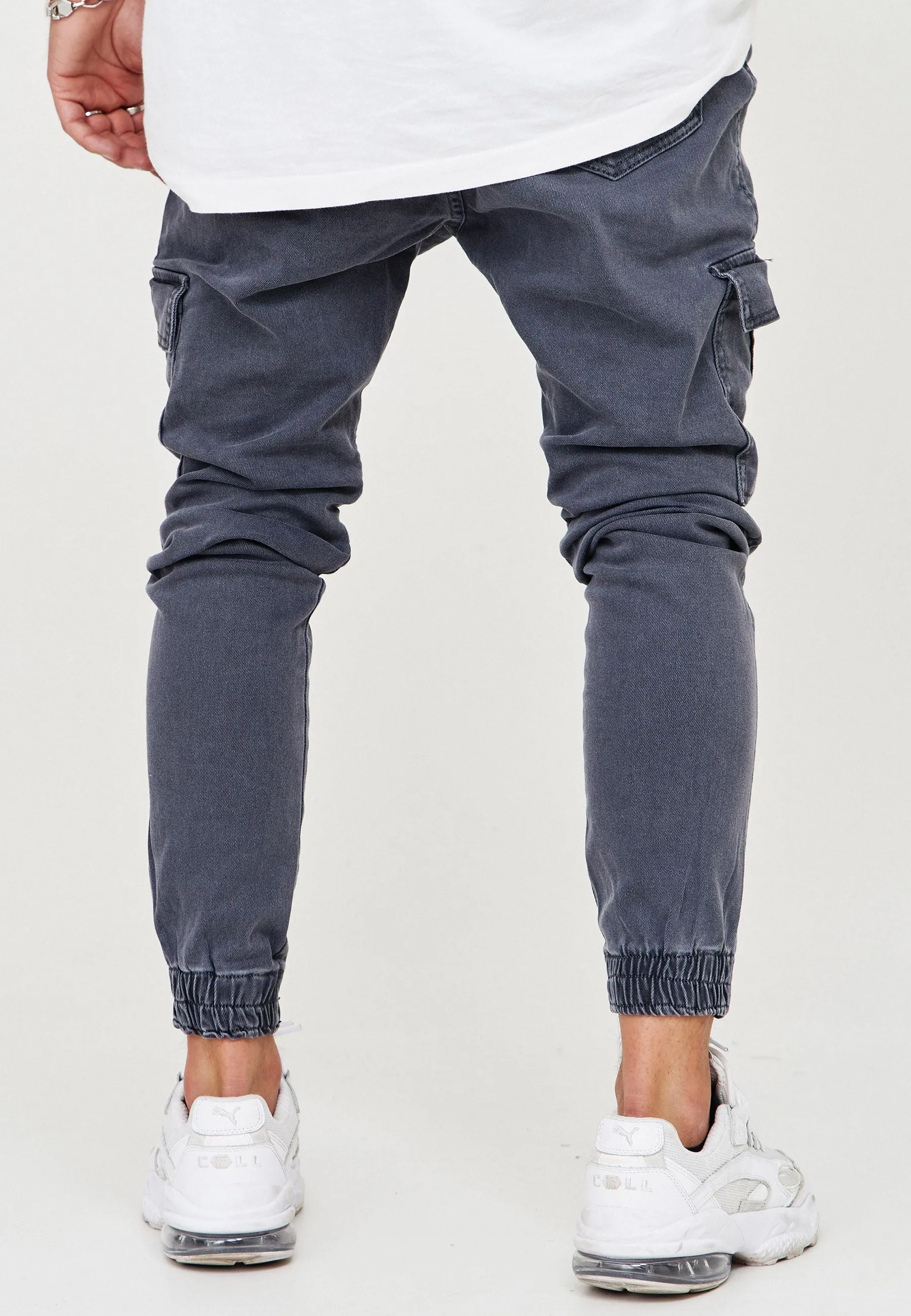 Behype. Biker Jeans Chino Dunkelgrau RJ-2276