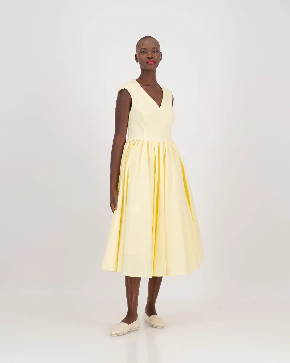 bella v-neck dress - buttercup