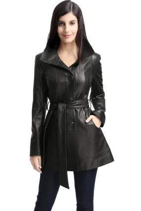 BGSD Women Madison Lambskin Leather Coat