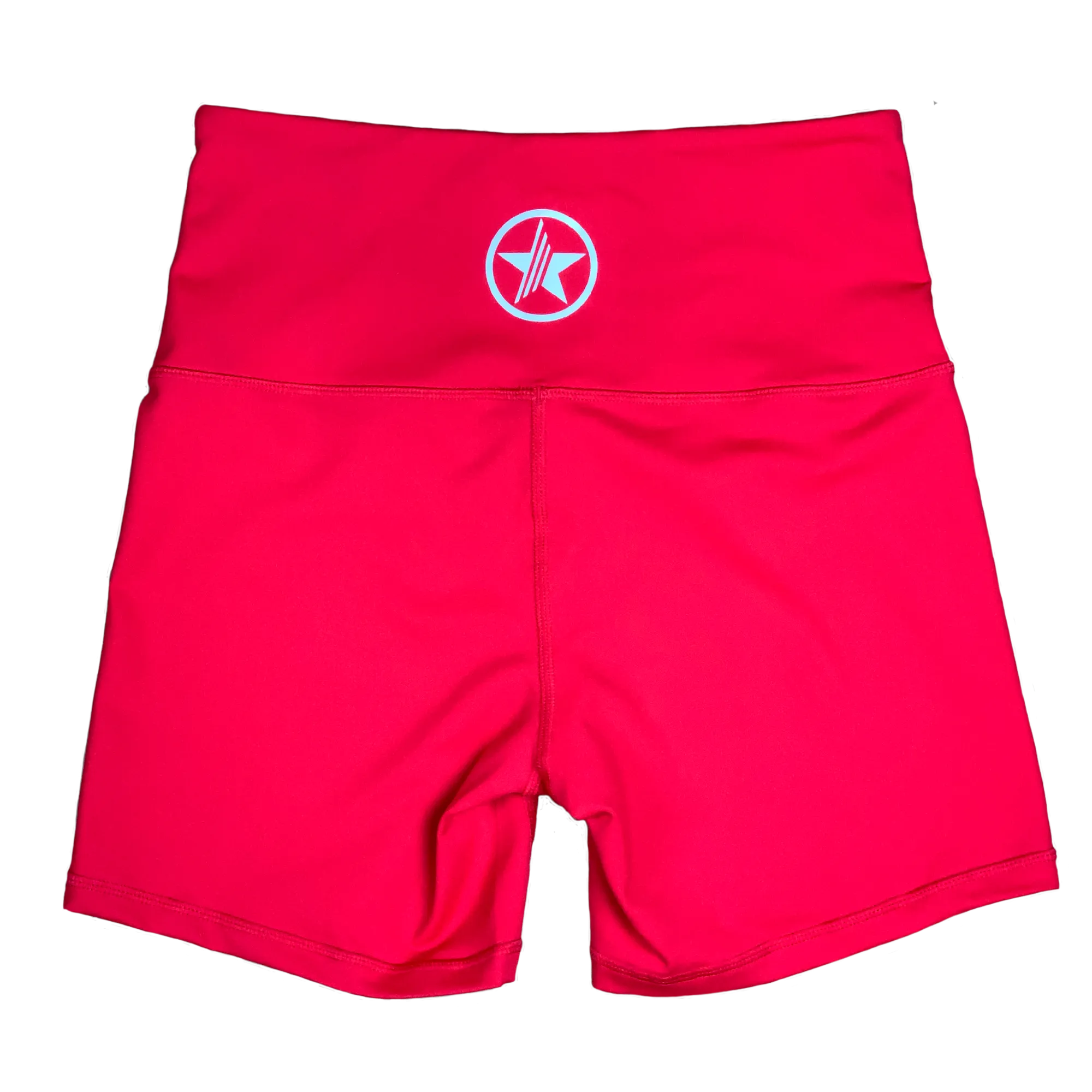 Biker Shorts - High Waist - Red