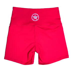 Biker Shorts - High Waist - Red