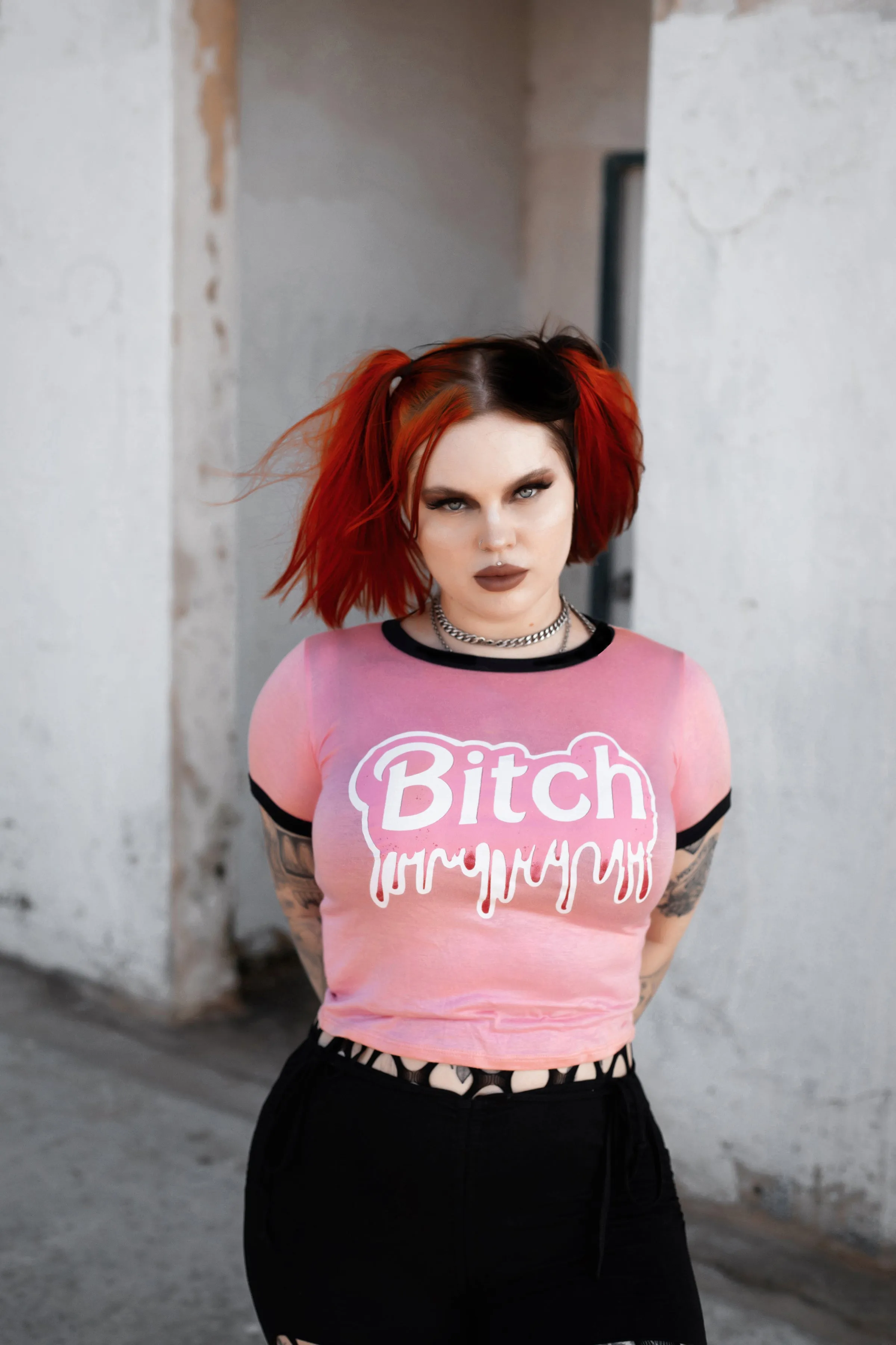 Bitch - Barbie Ringer Tee