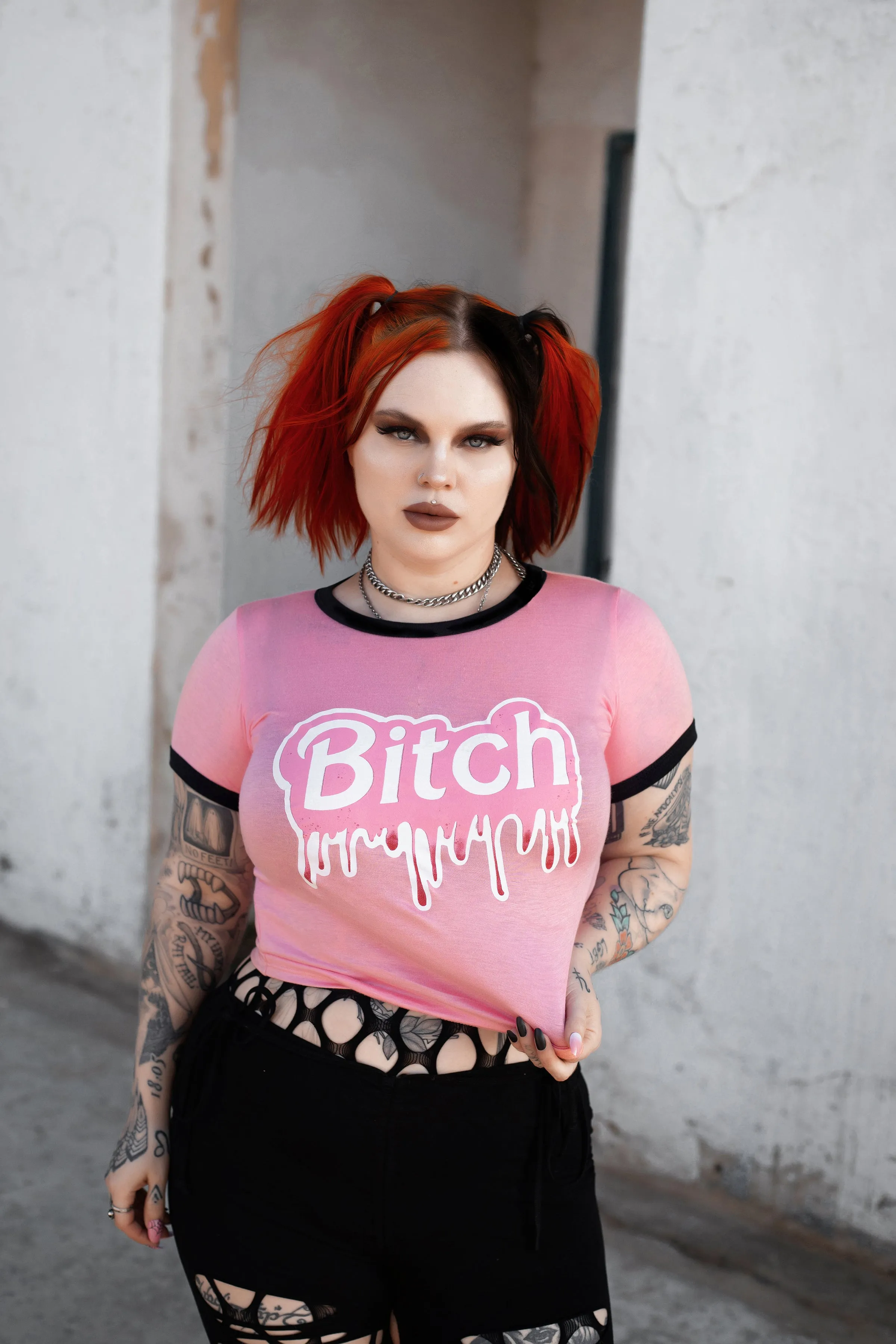 Bitch - Barbie Ringer Tee