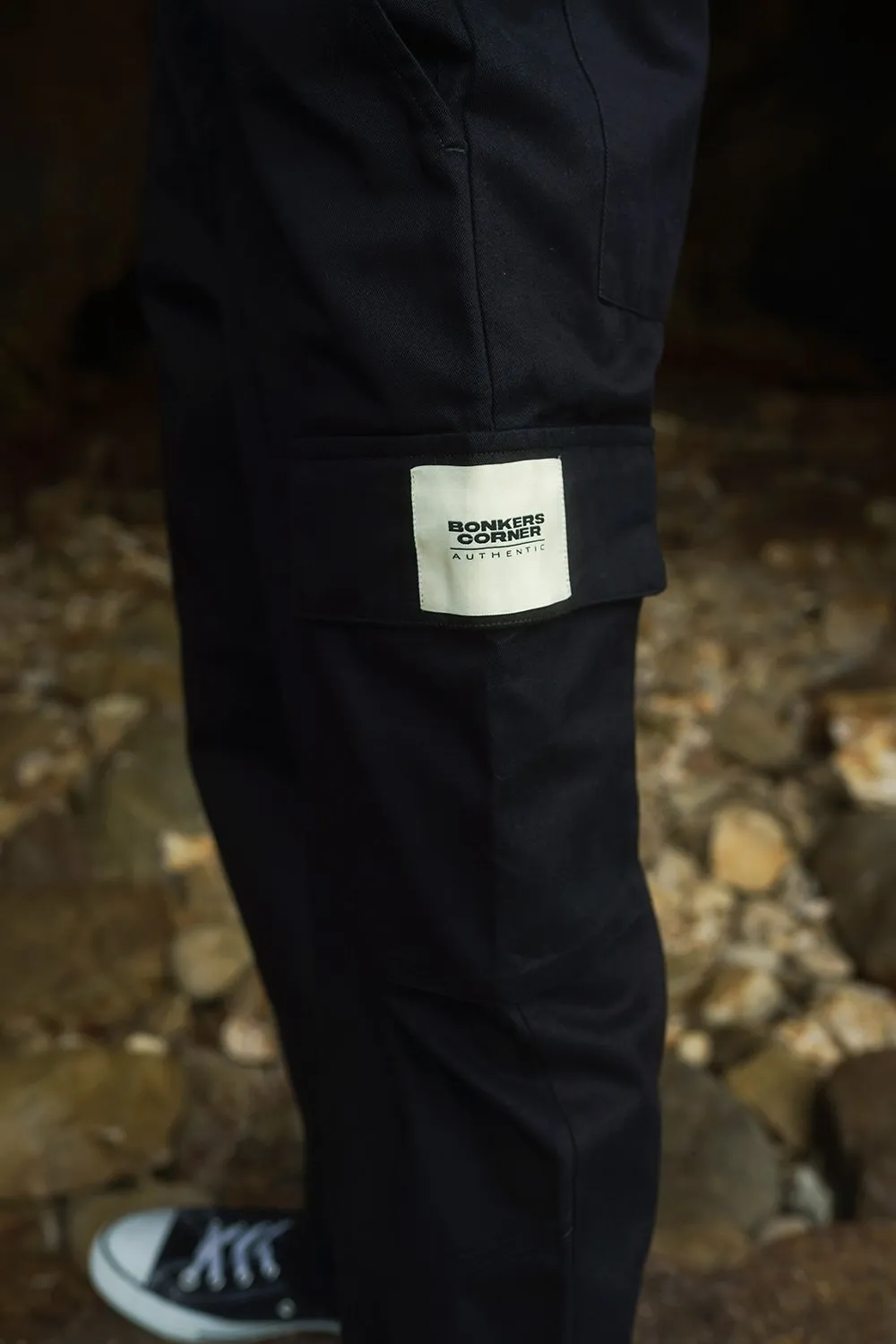 Black Cargo With Utility Pockets