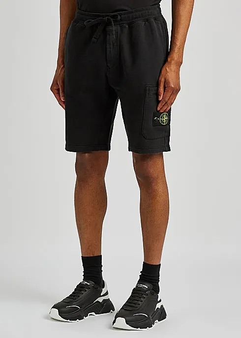 Black cotton shorts